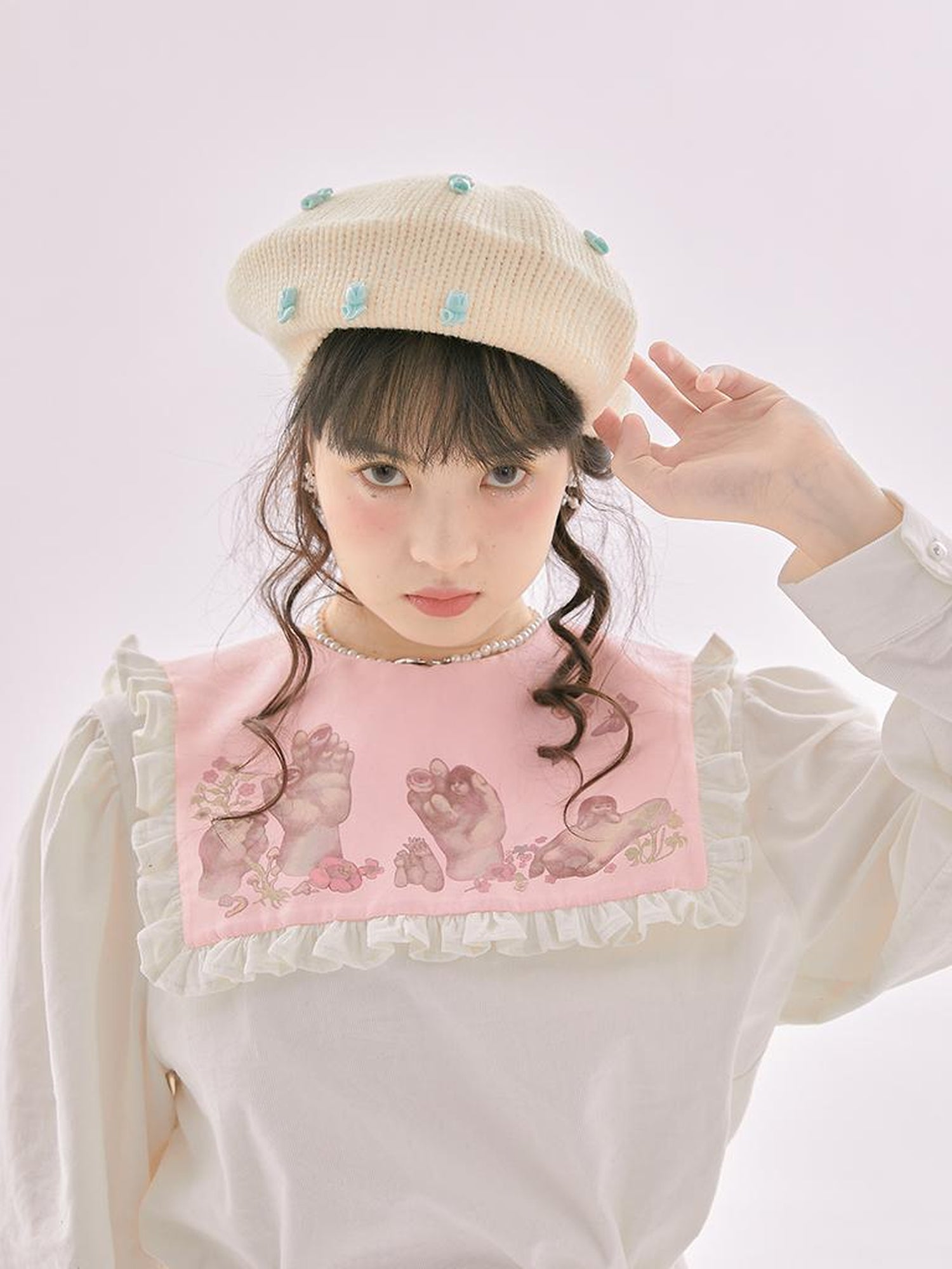 Daytoday Anatomical Girl Print Bubble Sleeve Shirt