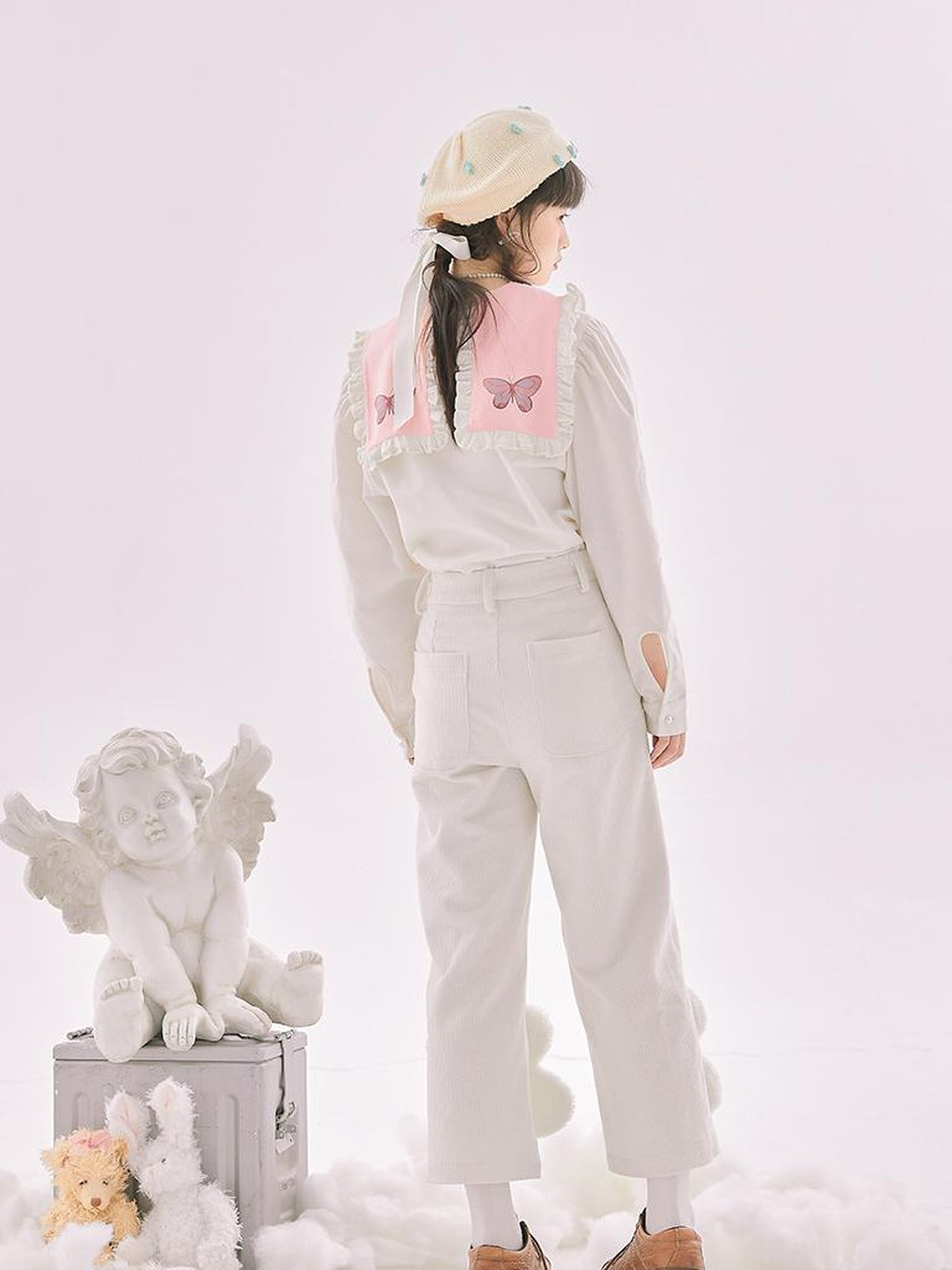 Daytoday Anatomical Girl Print Bubble Sleeve Shirt