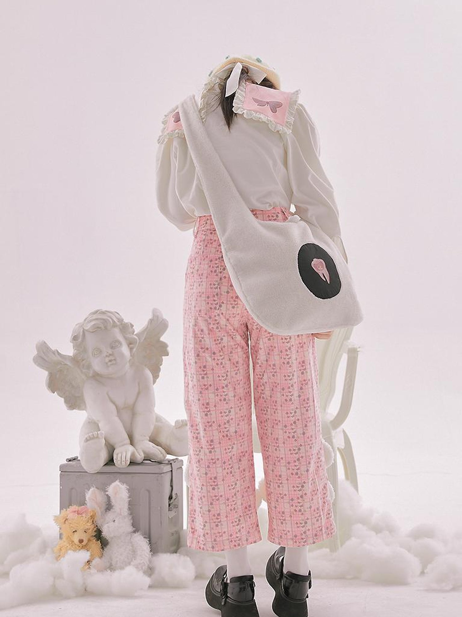 Daytoday Anatomical Girl Print Bubble Sleeve Shirt