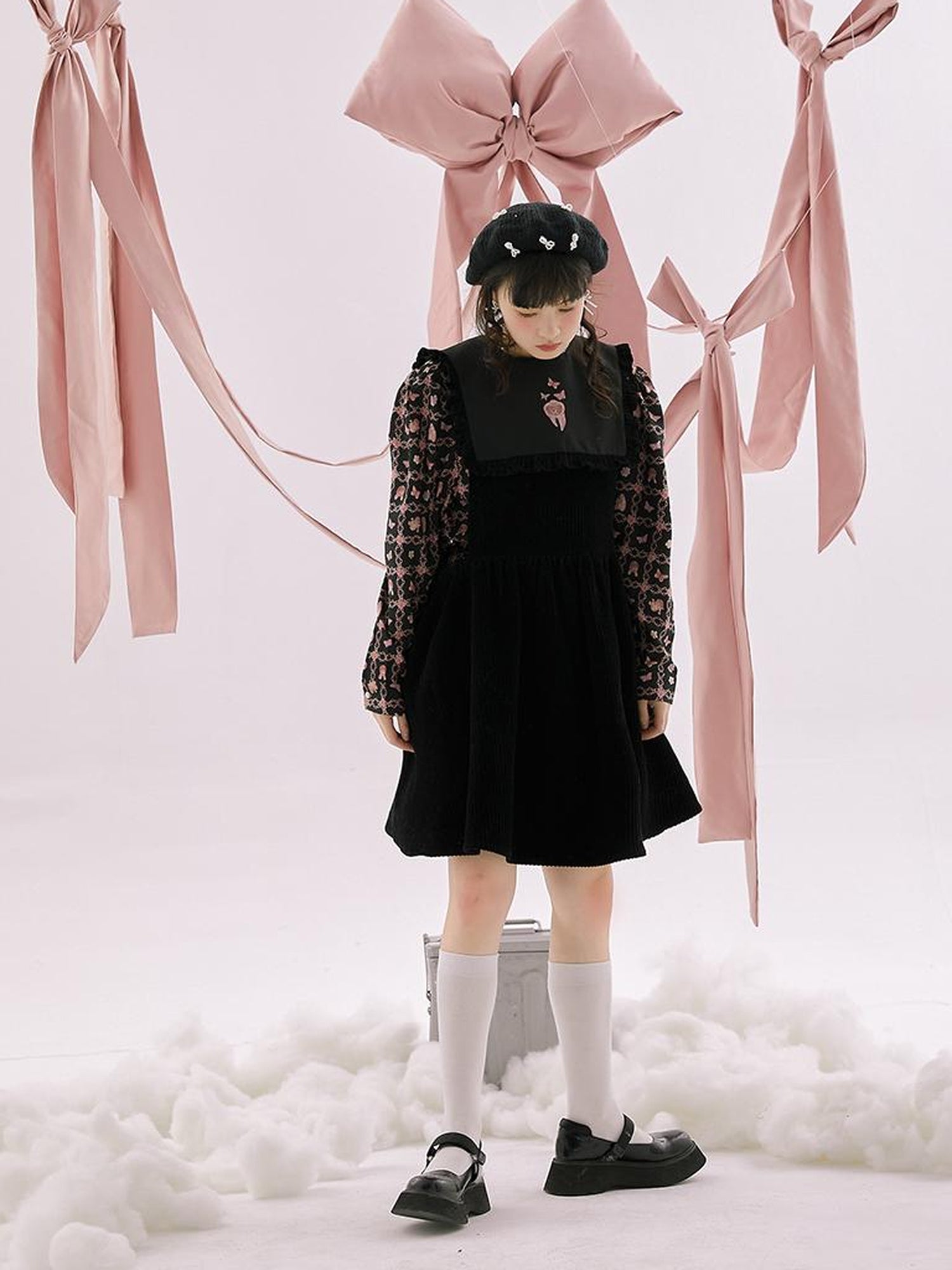 Daytoday Anatomical Girl Print Bubble Sleeve Shirt