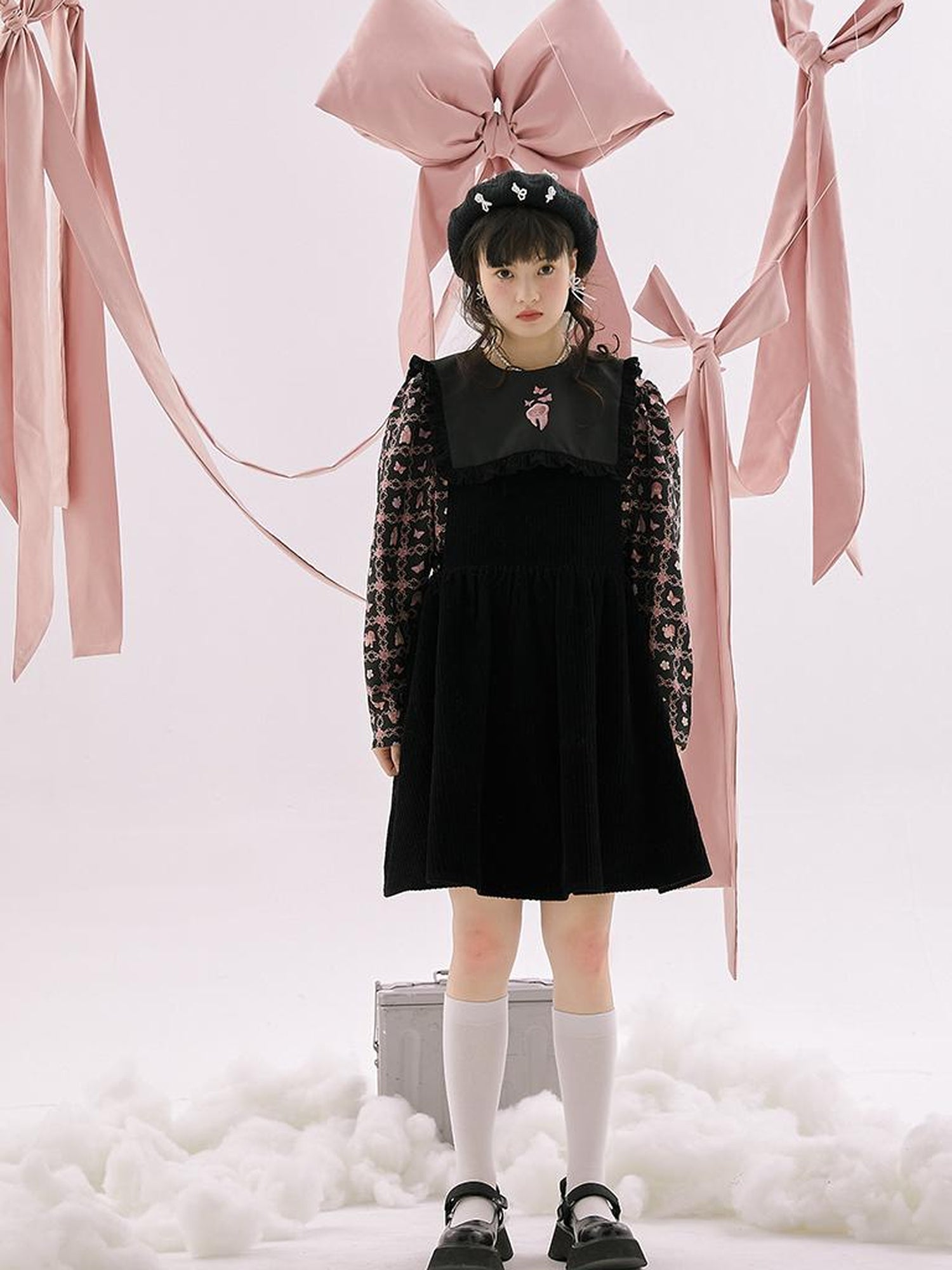 Daytoday Anatomical Girl Print Bubble Sleeve Shirt