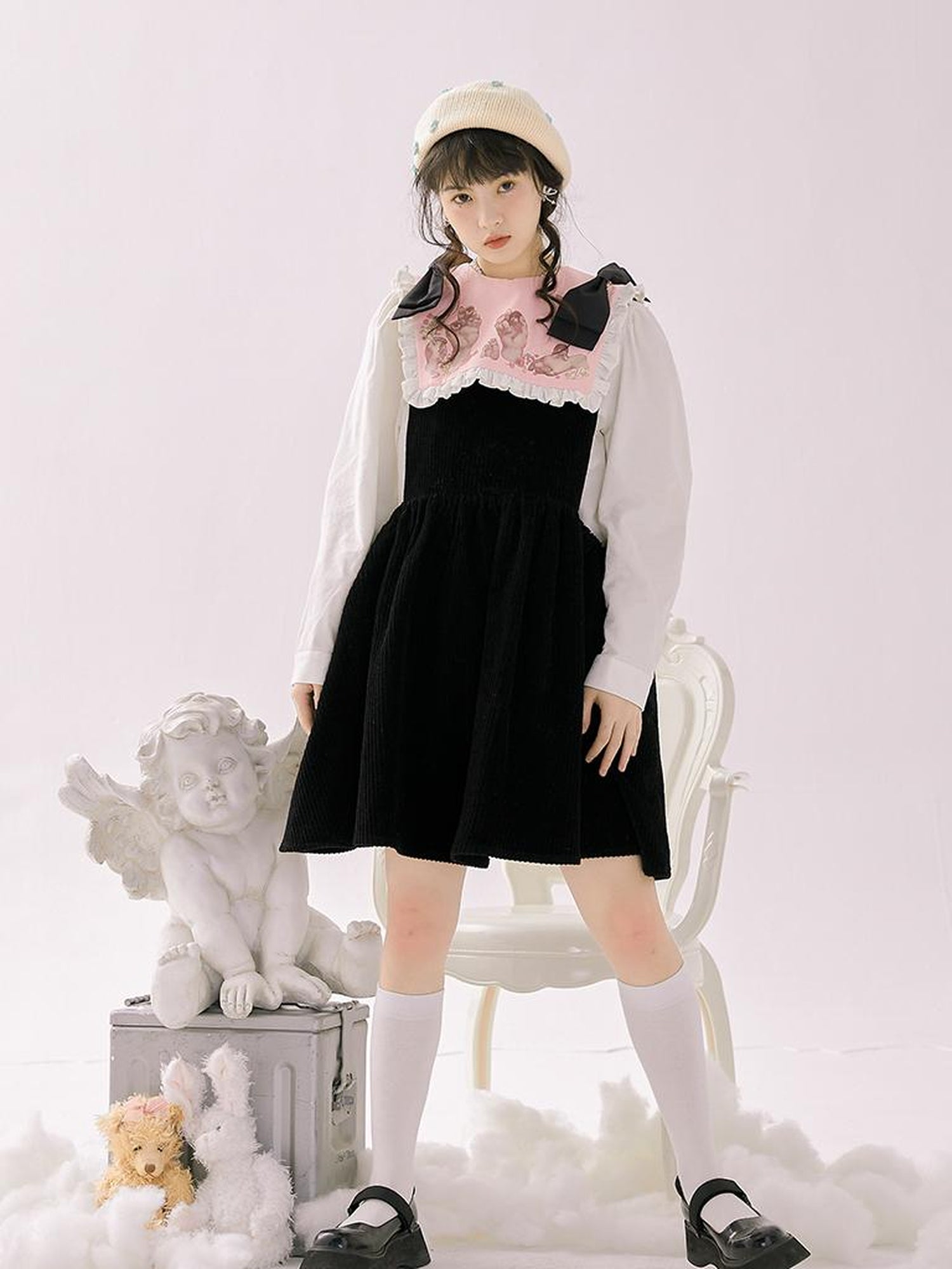 Daytoday Anatomical Girl Print Bubble Sleeve Shirt