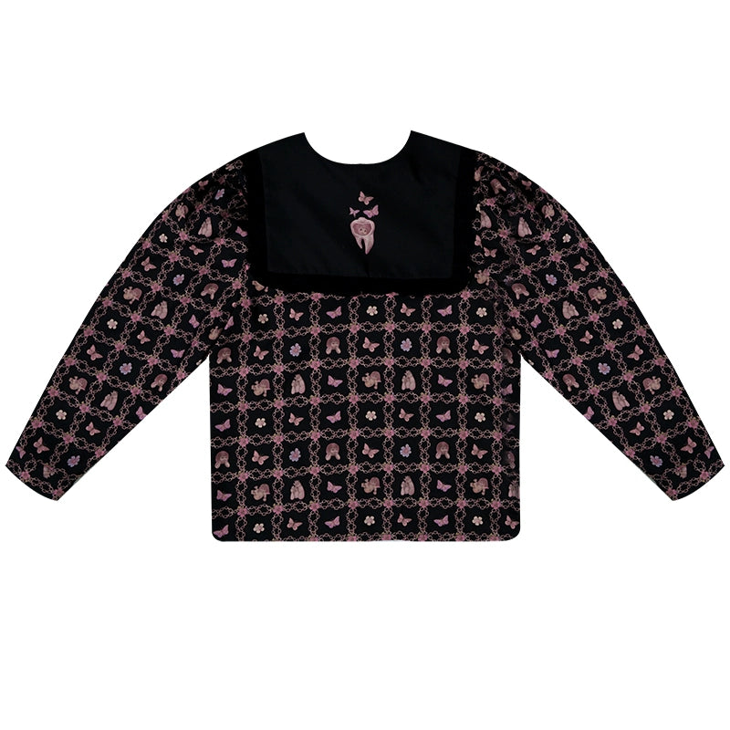 Daytoday_Anatomical_Girl_Print_Bubble_Sleeve_Shirt_MISSTT