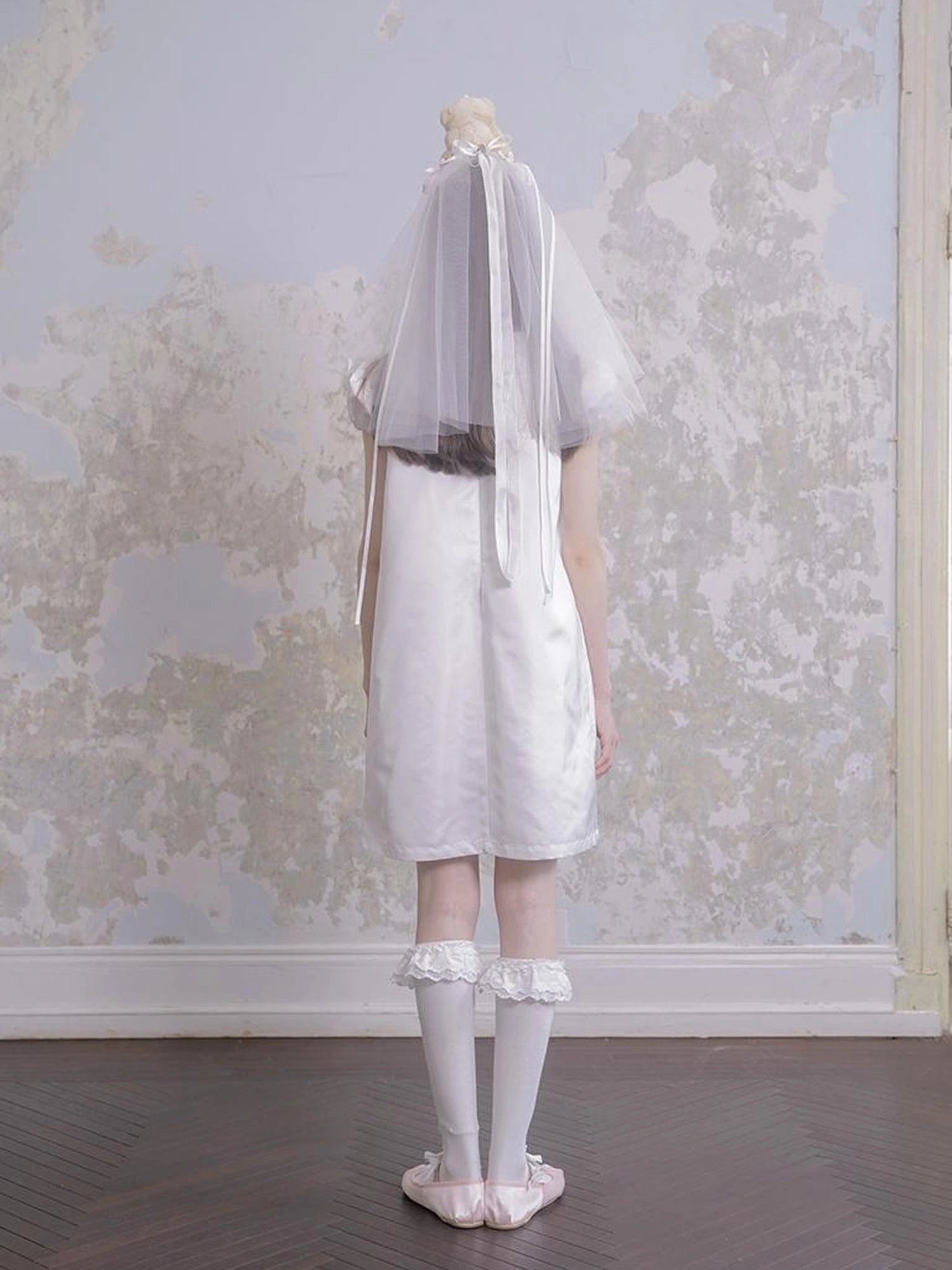 Angel Heart Bunny Print A-Line Short Sleeve Dress