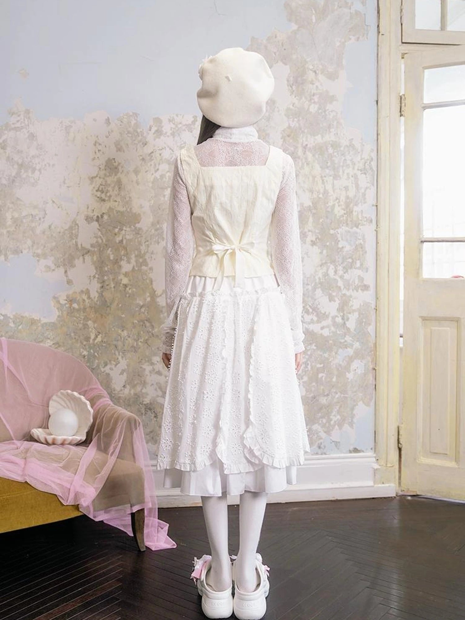 Angel Heart Petal 3D Jacquard Maxi Skirt