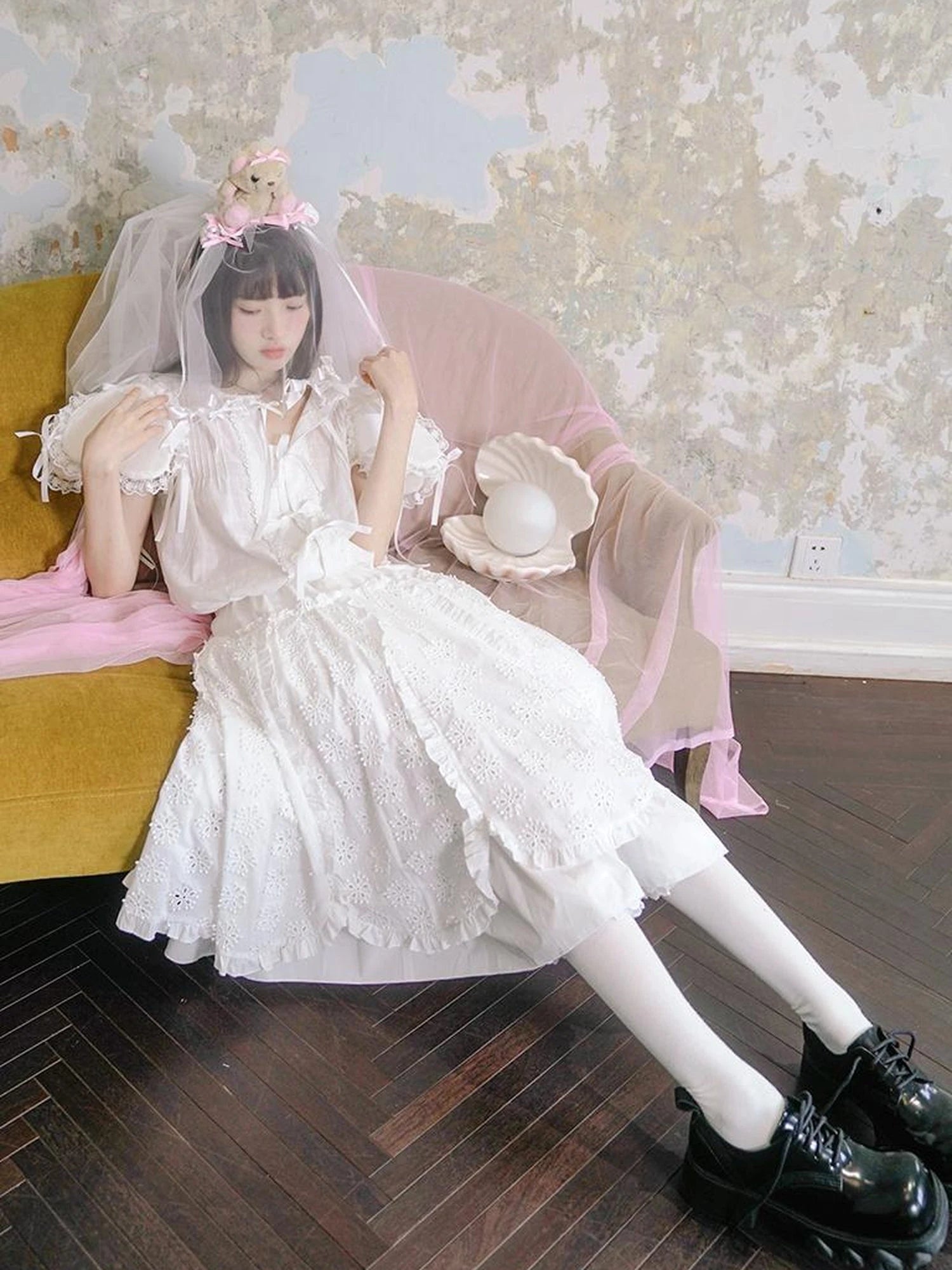 Angel Heart Petal 3D Jacquard Maxi Skirt