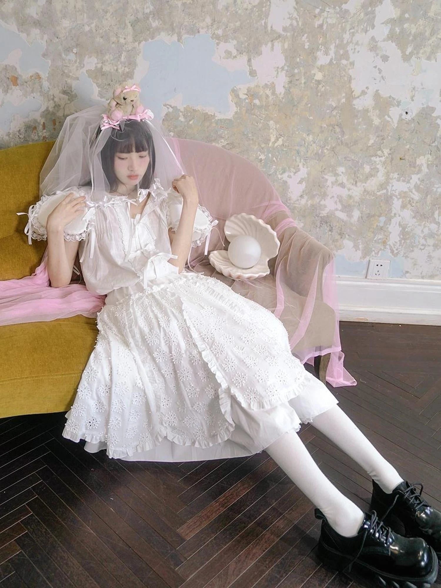 Angel Heart Petal 3D Jacquard Maxi Skirt