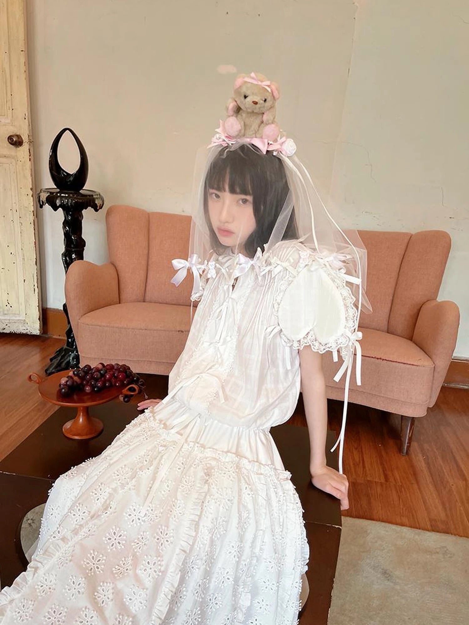 Angel Heart Petal 3D Jacquard Maxi Skirt