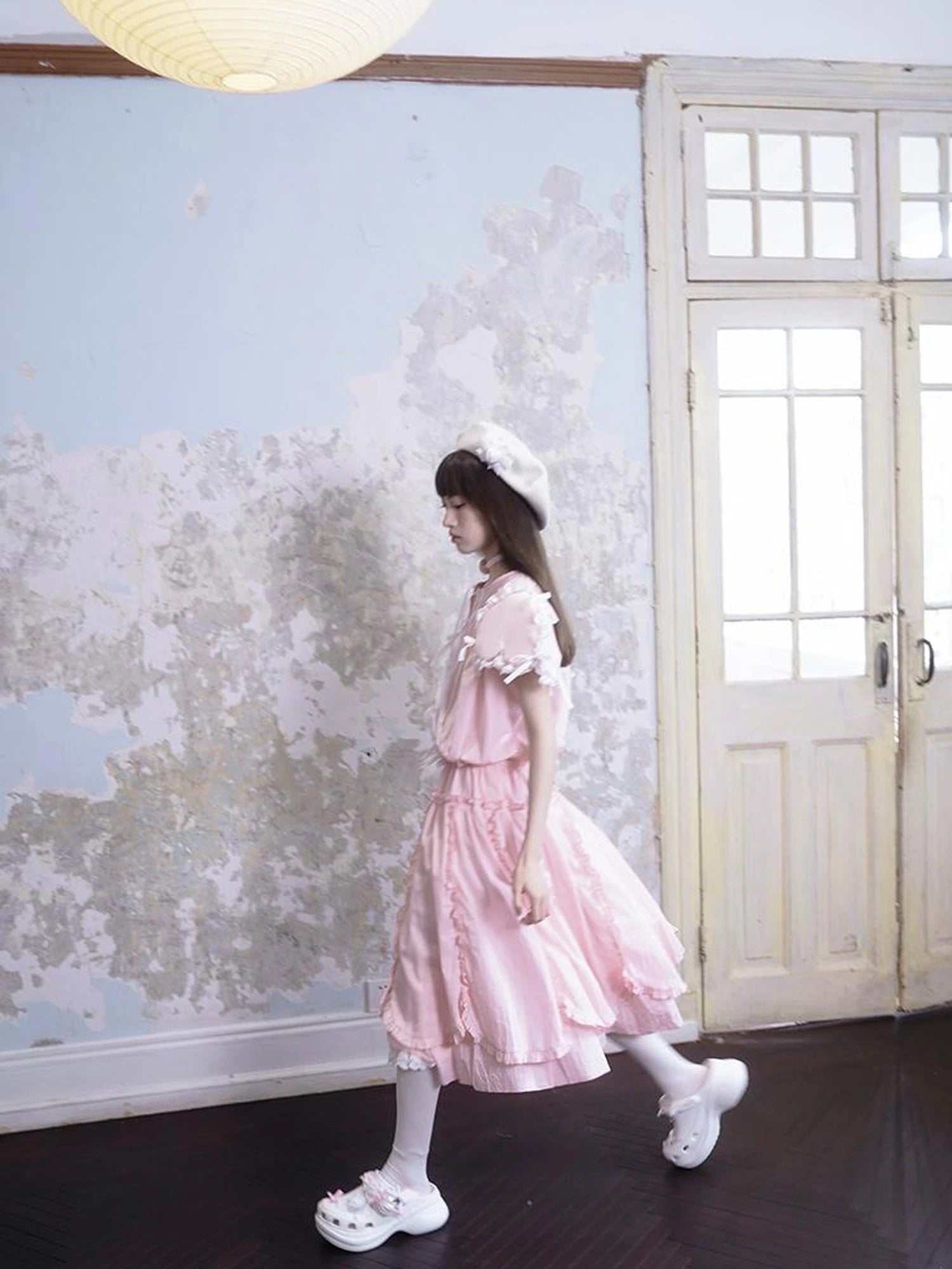 Angel Heart Petal 3D Jacquard Maxi Skirt