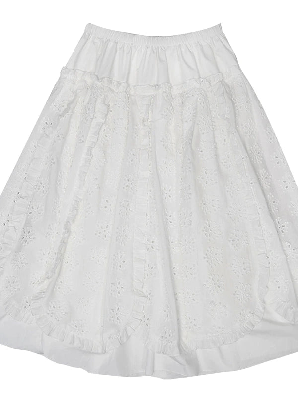 Angel Heart Petal 3D Jacquard Maxi Skirt