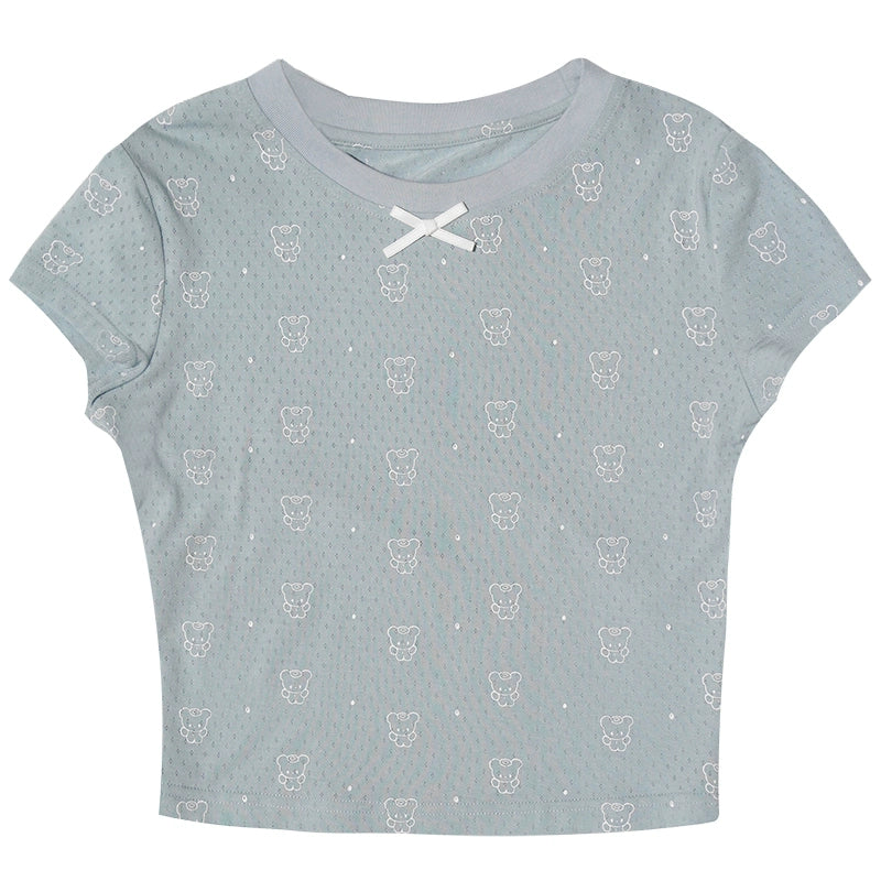 Daytoday_Angel_Tears_Bear_Print_Dot_T-shirt_MISSTT