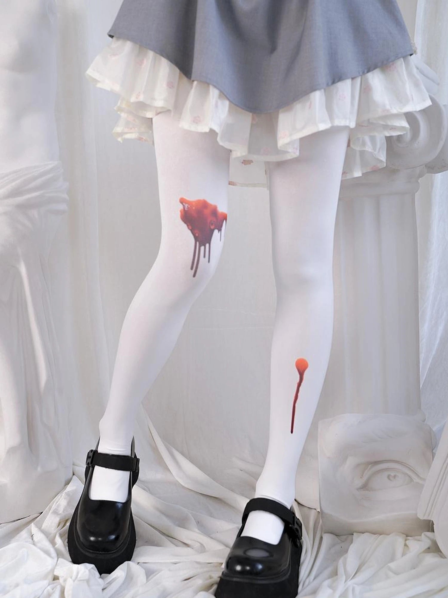 Bloodstained Butterfly Velvet Pantyhose