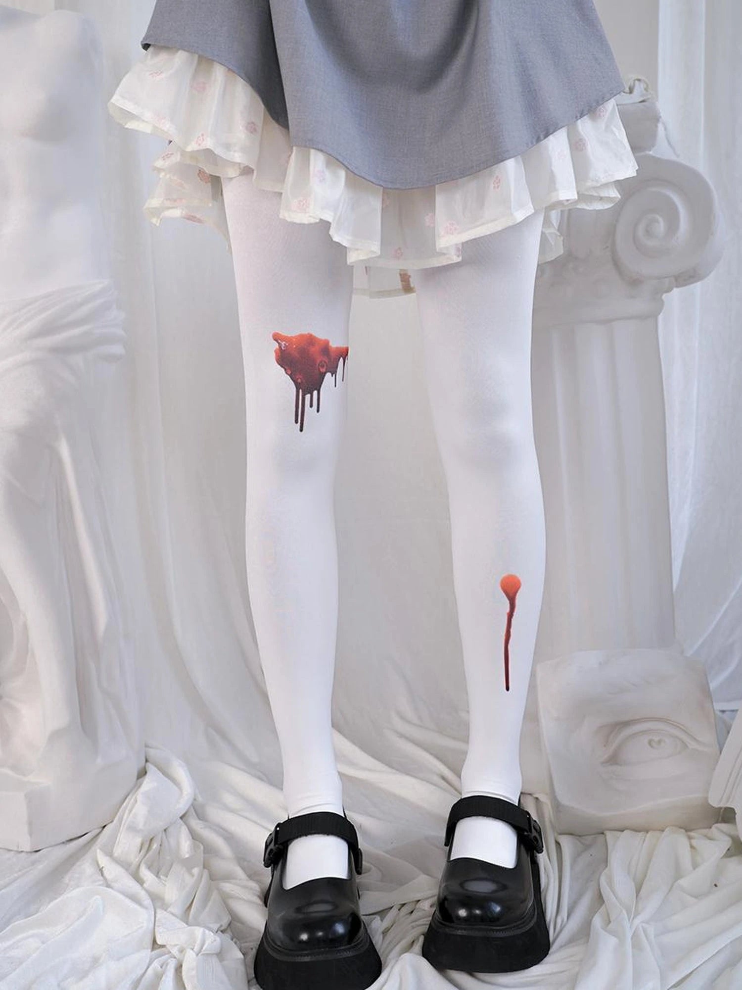 Bloodstained Butterfly Velvet Pantyhose