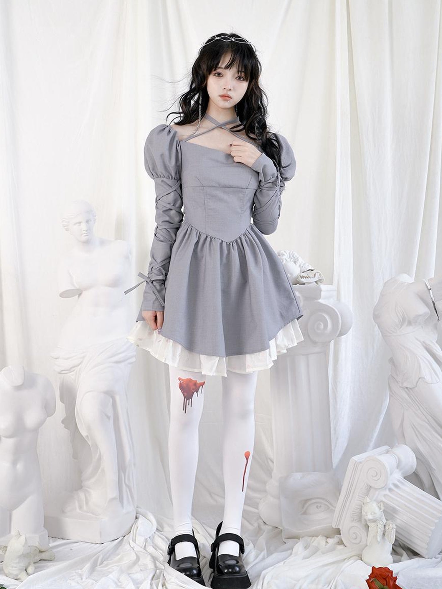 Daytoday Bloodstained Butterfly Velvet Pantyhose