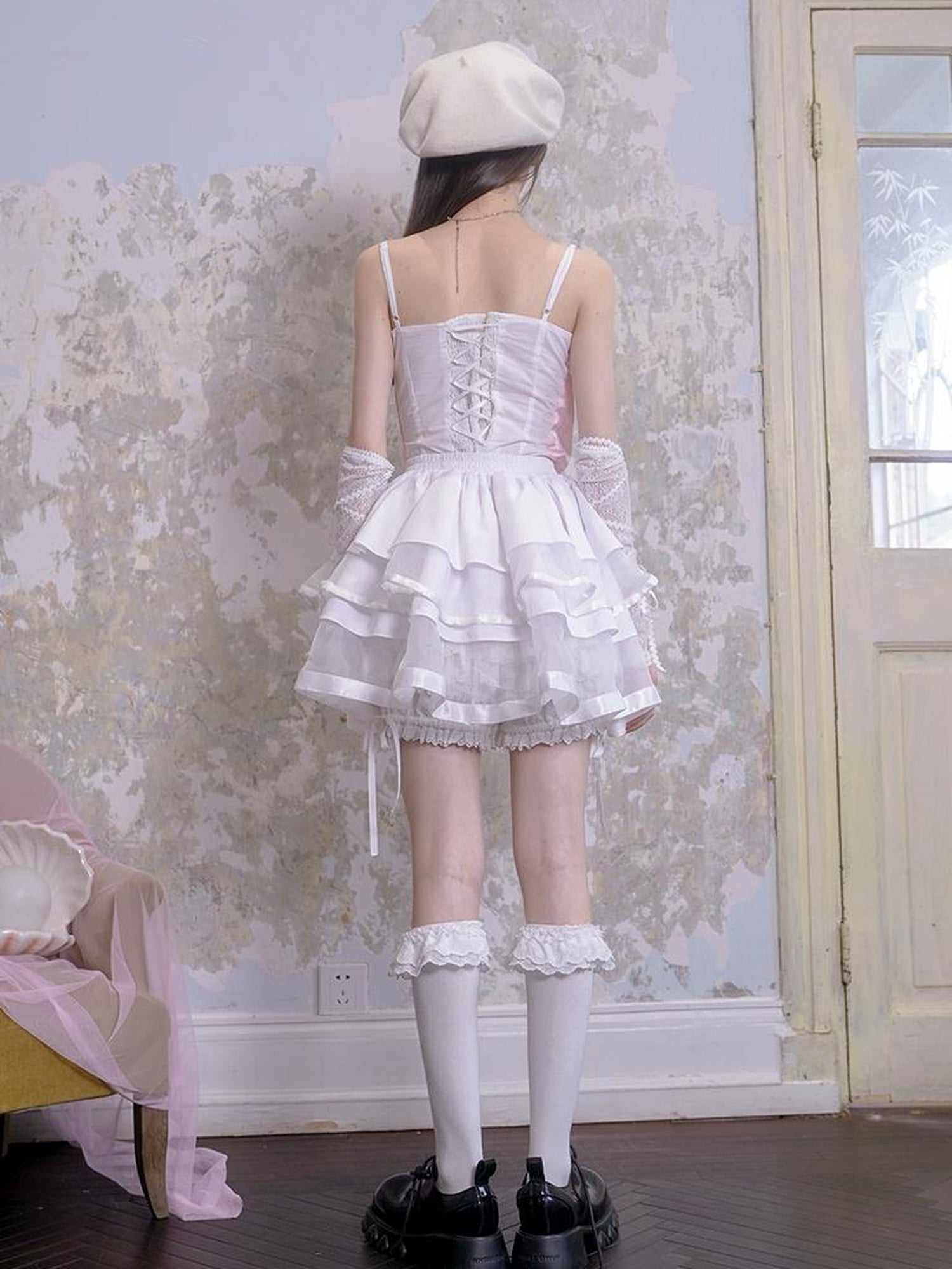 Daytoday Butterfly Bow Draped Neck Cami Top For Ballet Style