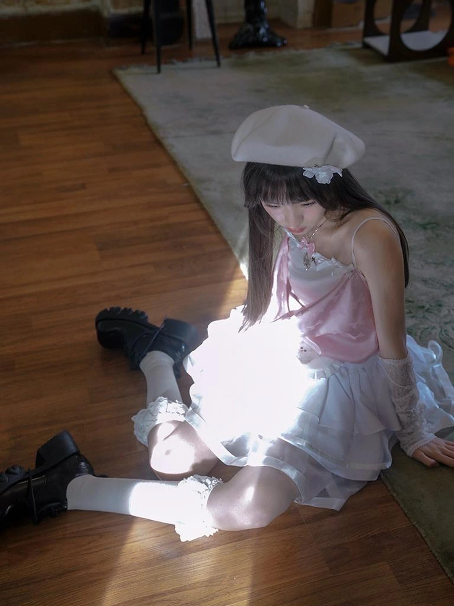 Butterfly Bow Draped Neck Cami Top For Ballet Style