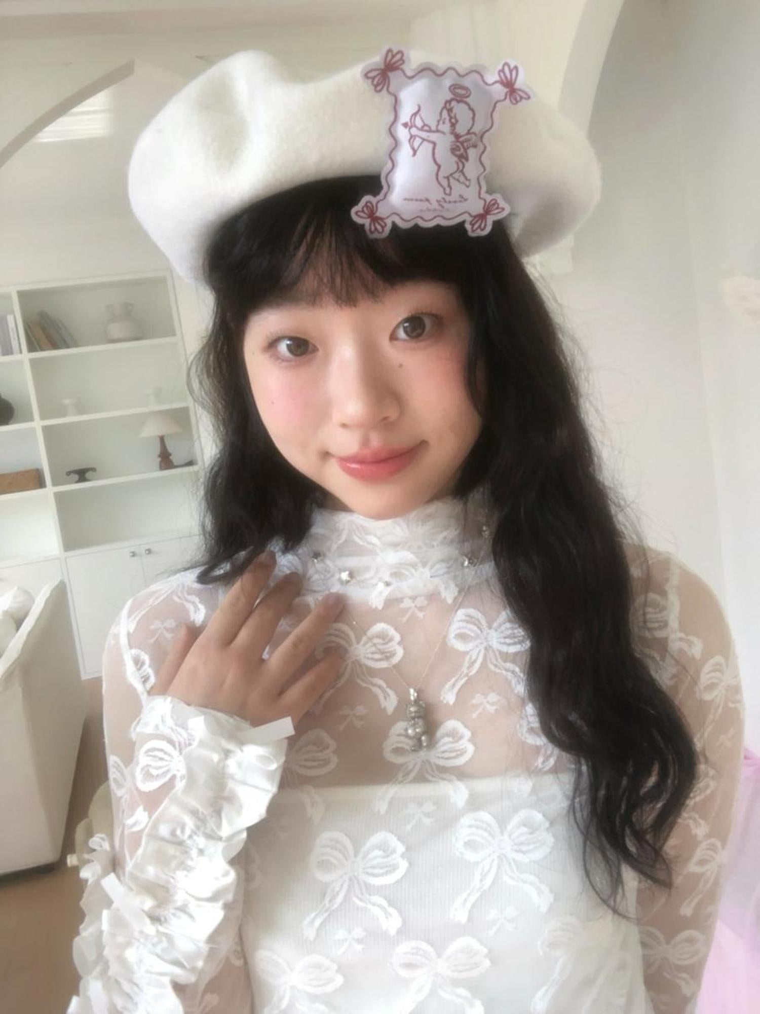 Daytoday Butterfly Bow Jacquard Stretch Turtleneck Top