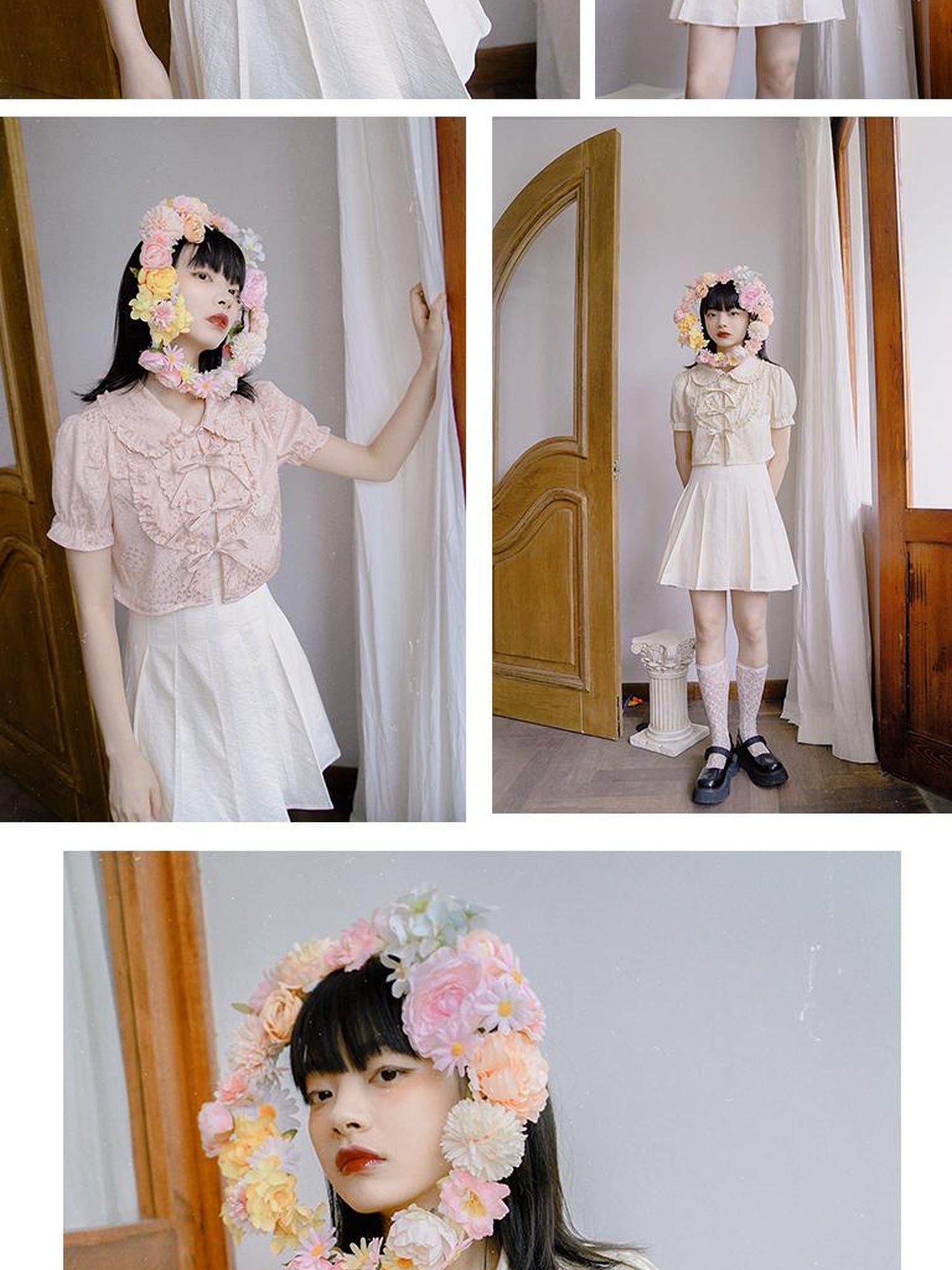 Daytoday Butterfly Bow Short Shirt Blouse