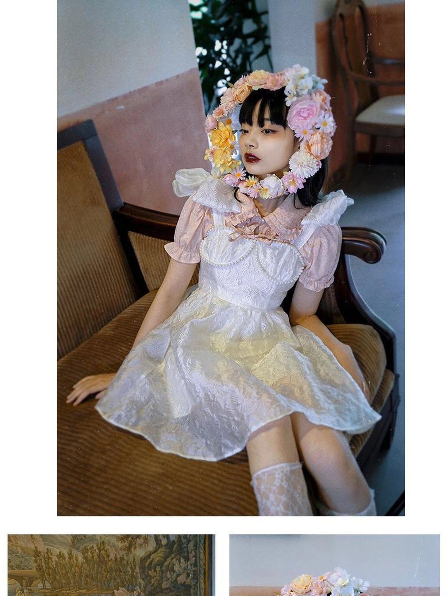 Butterfly Bow Short Shirt Blouse