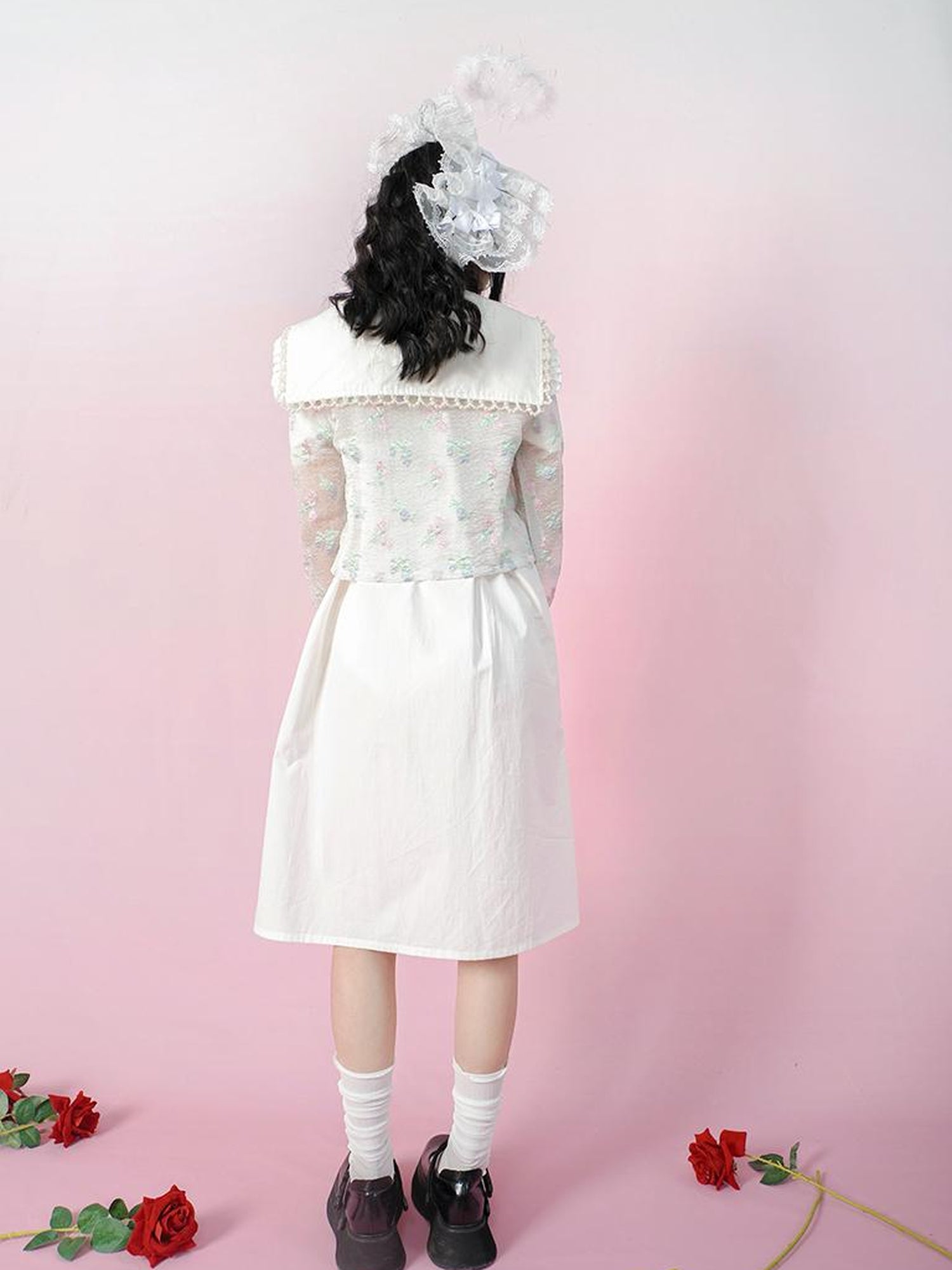 Daytoday Butterfly Bow Tie Dye Sun Protection Long Sleeve Cover Up