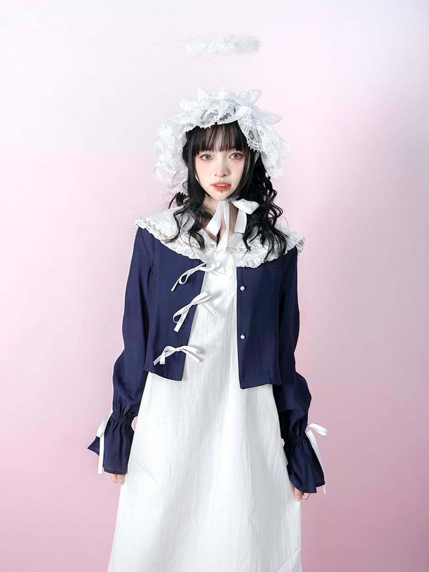 Daytoday Butterfly Bow Tie Dye Sun Protection Long Sleeve Cover Up