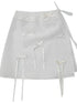 Butterfly Bow Transparent Print Apron Skirt