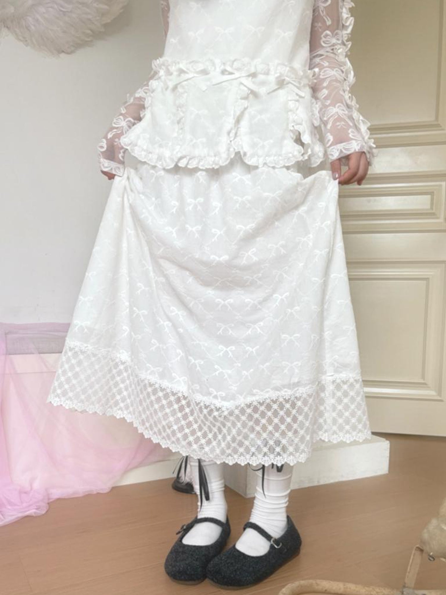 Daytoday Butterfly Knot Plush Layered Dress Sleeveless