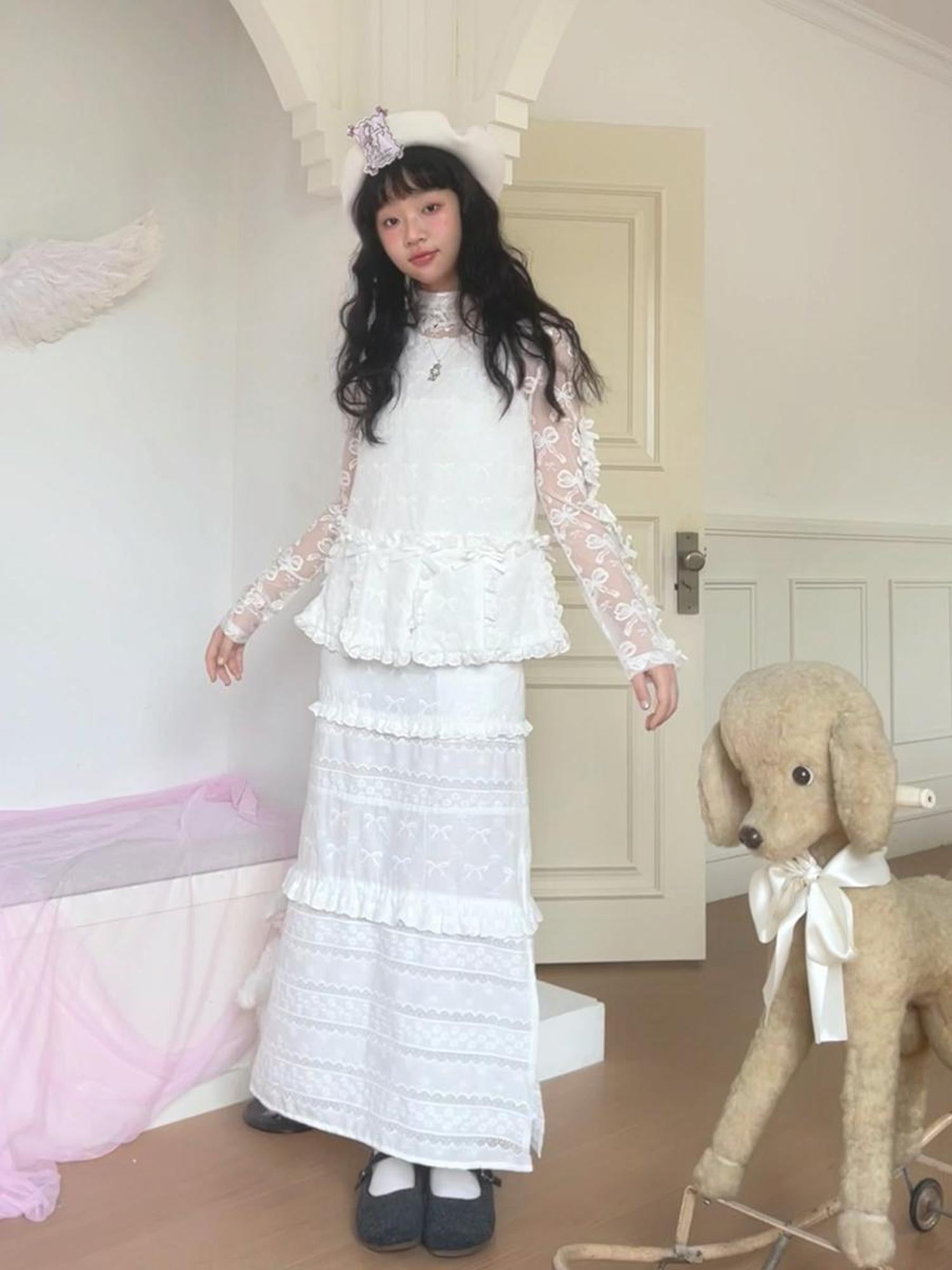 Daytoday Butterfly Knot Plush Layered Dress Sleeveless