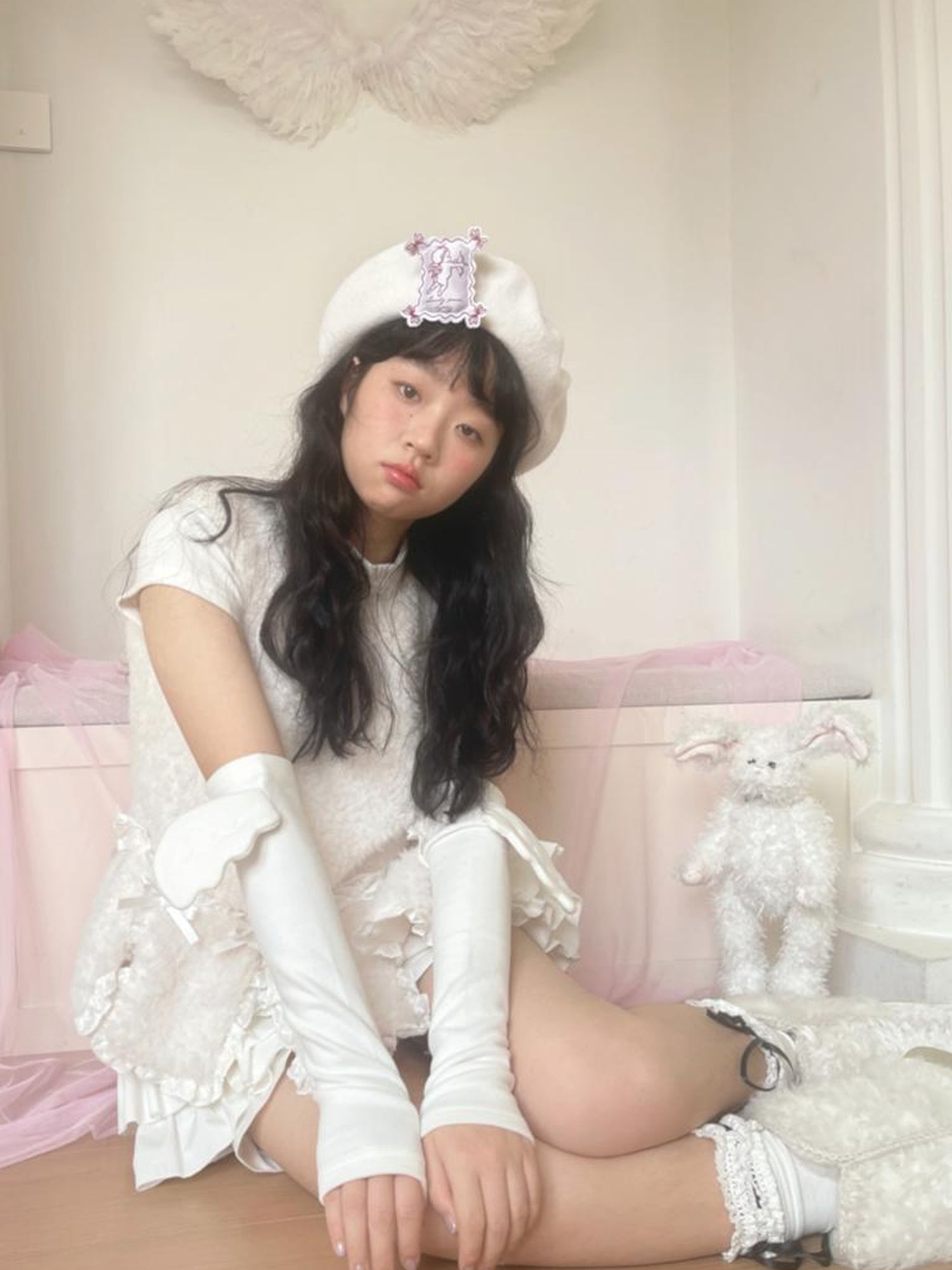 Daytoday Butterfly Knot Plush Layered Dress Sleeveless