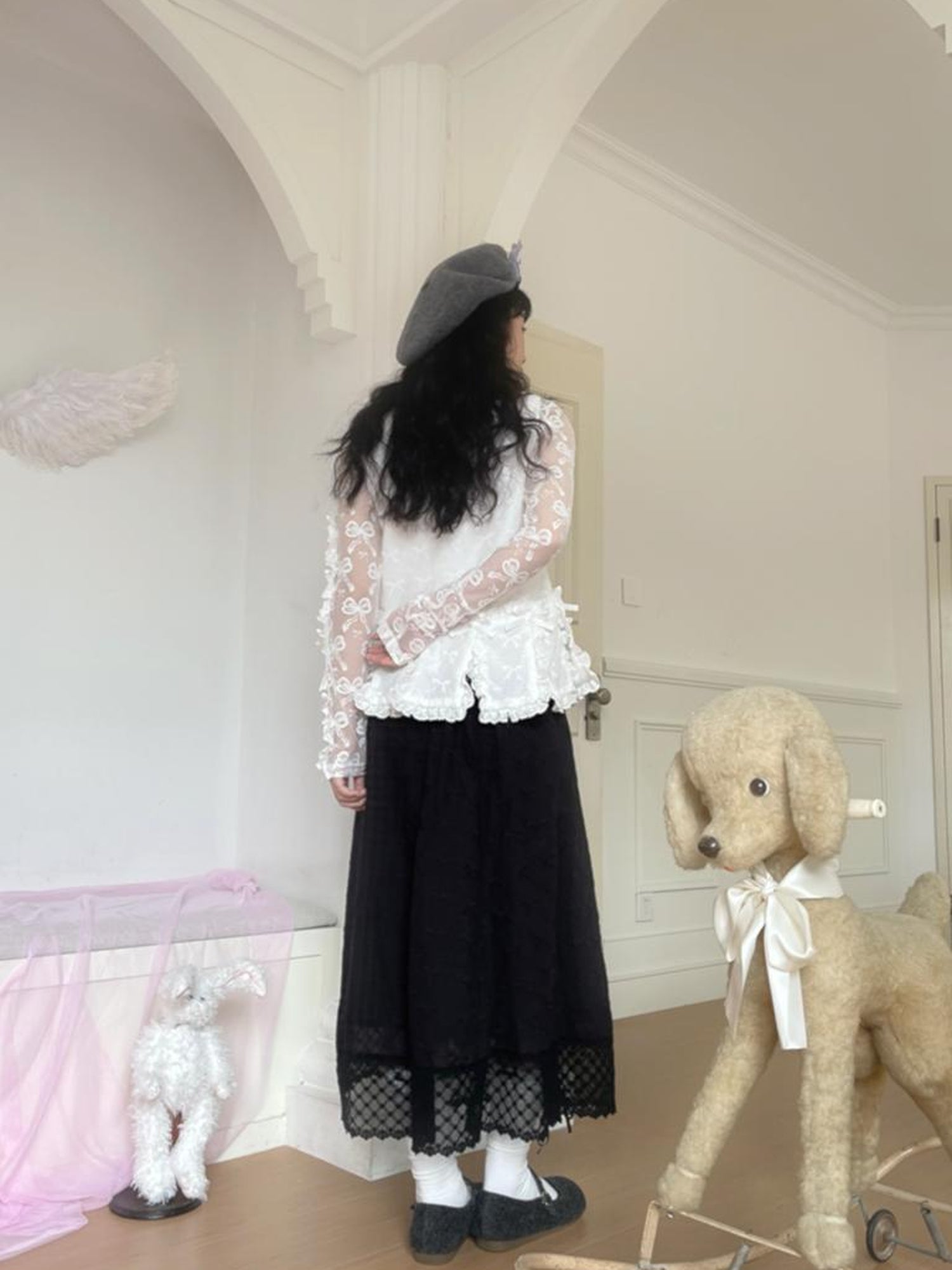 Daytoday Butterfly Knot Plush Layered Dress Sleeveless