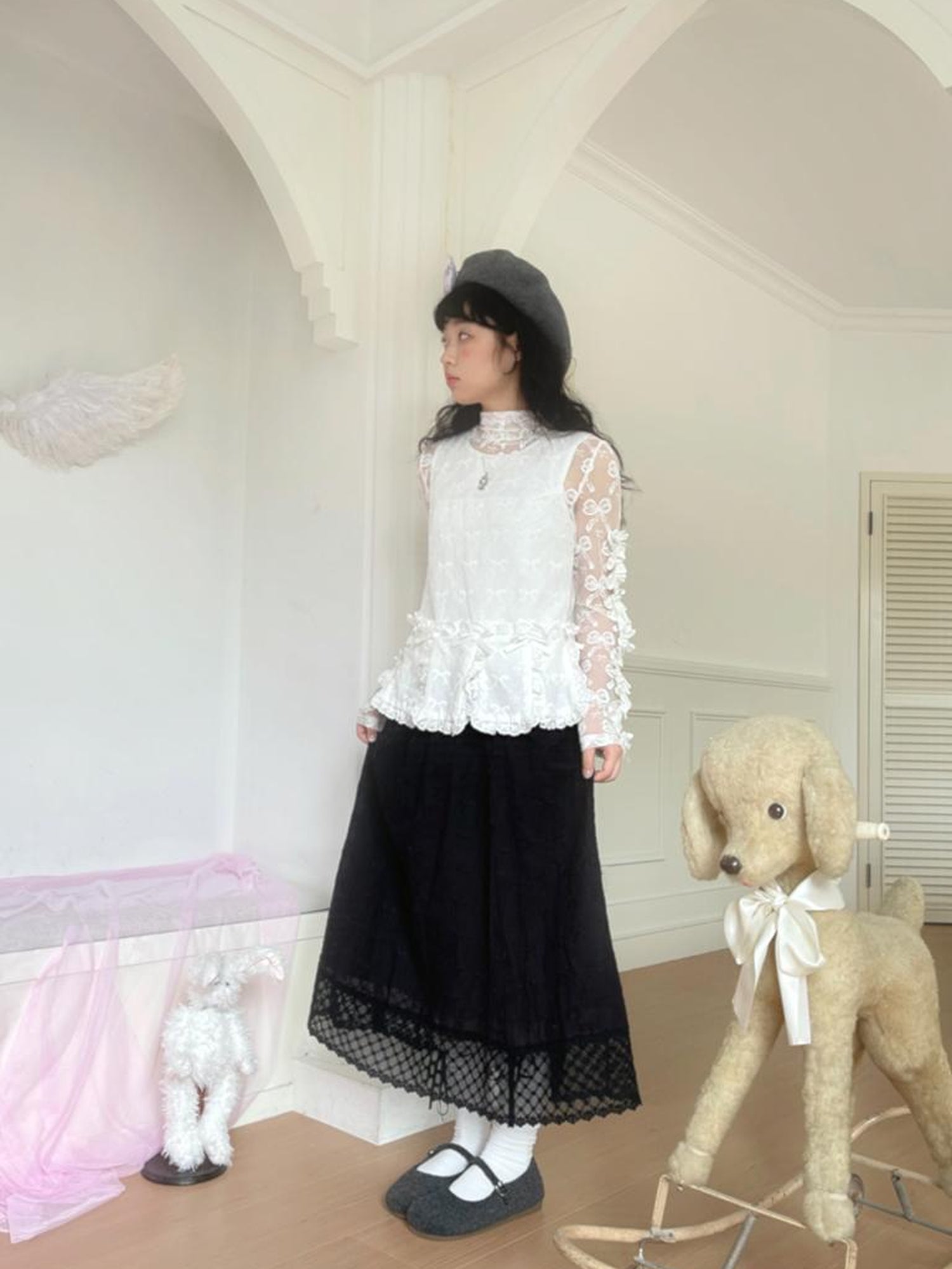 Daytoday Butterfly Knot Plush Layered Dress Sleeveless