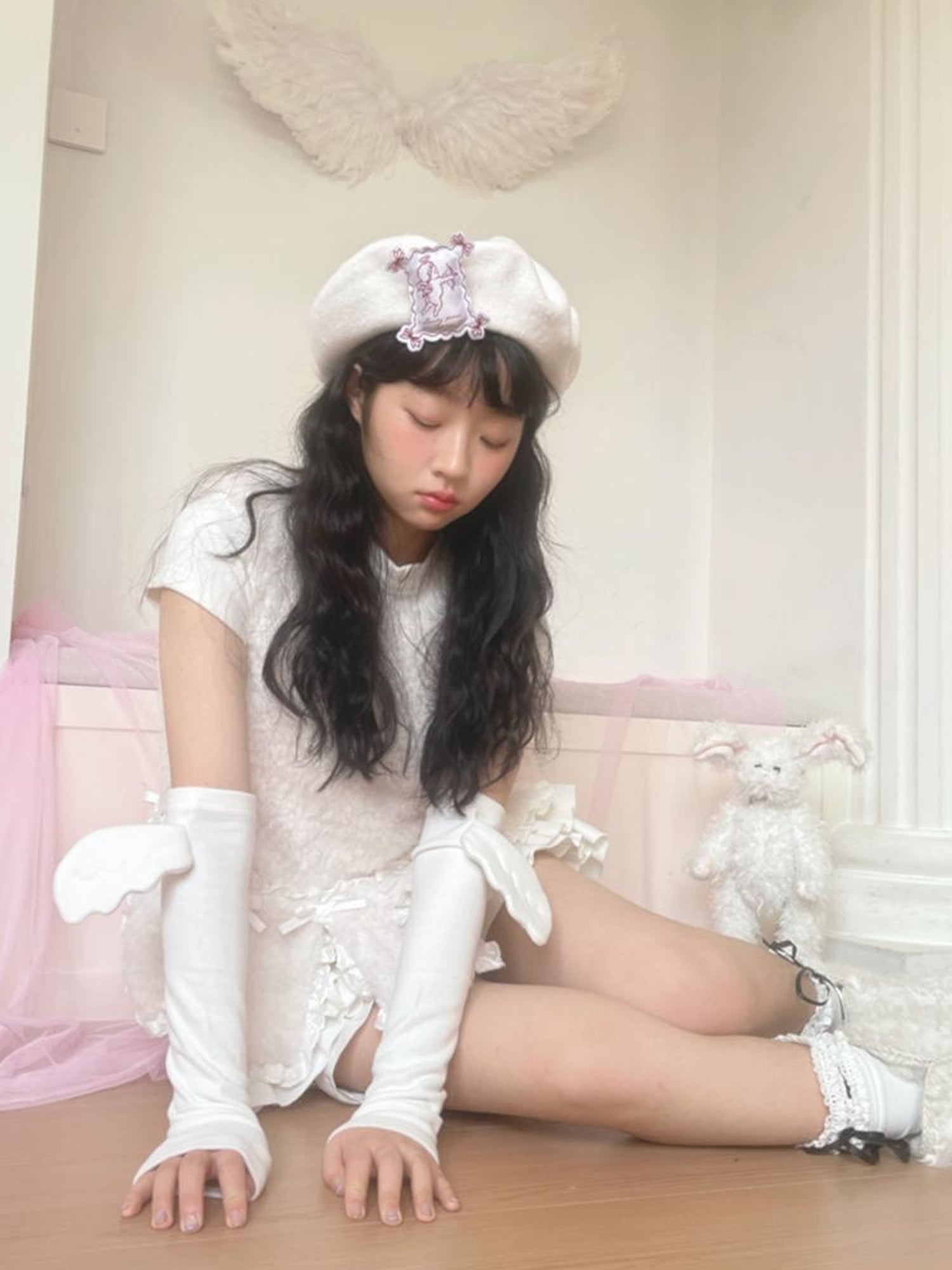 Daytoday Butterfly Knot Plush Layered Dress Sleeveless