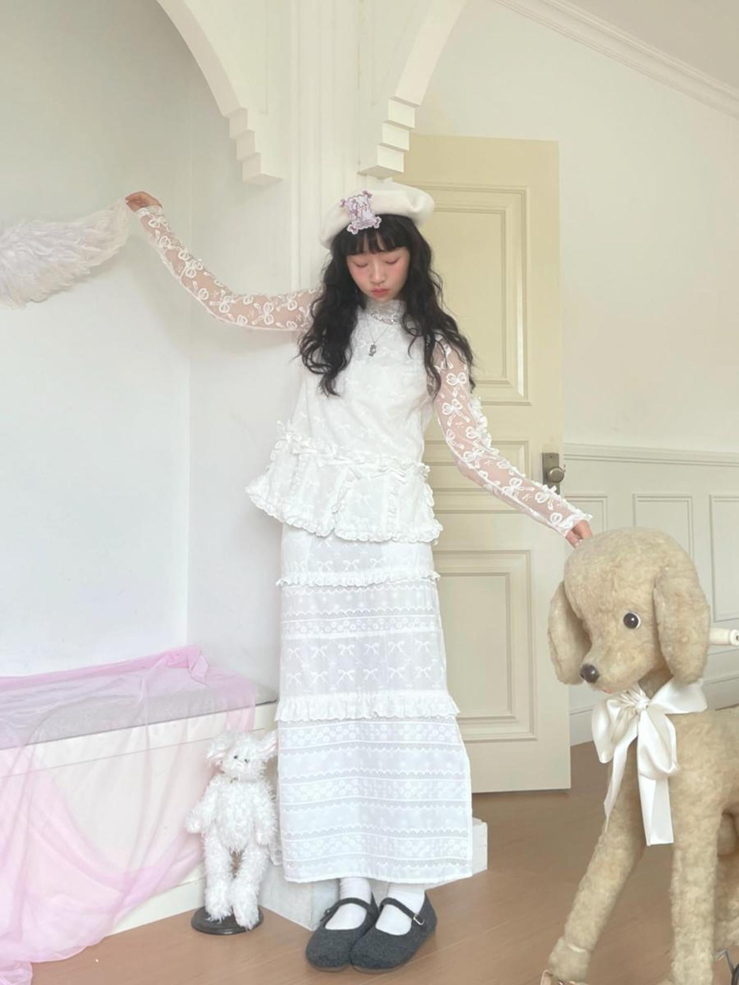 Daytoday Butterfly Knot Plush Layered Dress Sleeveless