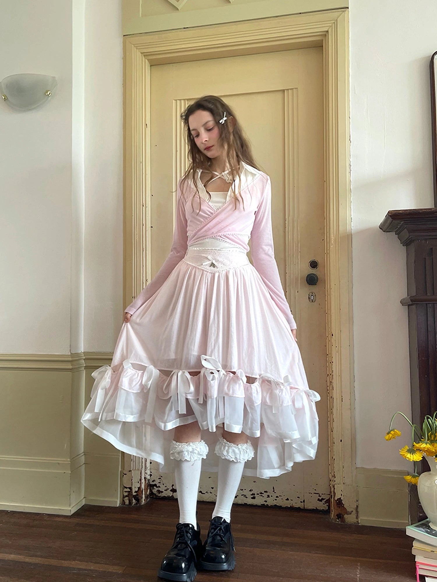 Butterfly Lace Up Crossover Ballet Top