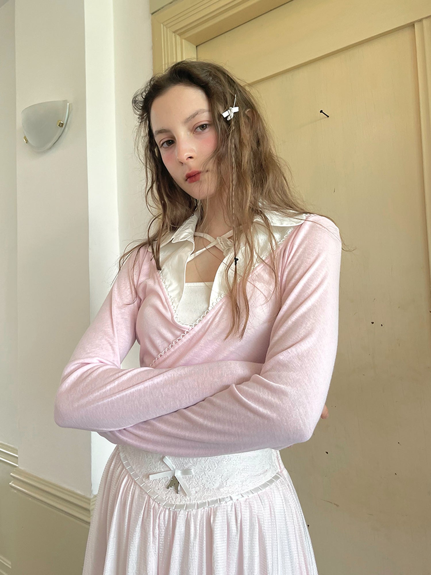 Daytoday Butterfly Lace Up Crossover Ballet Top
