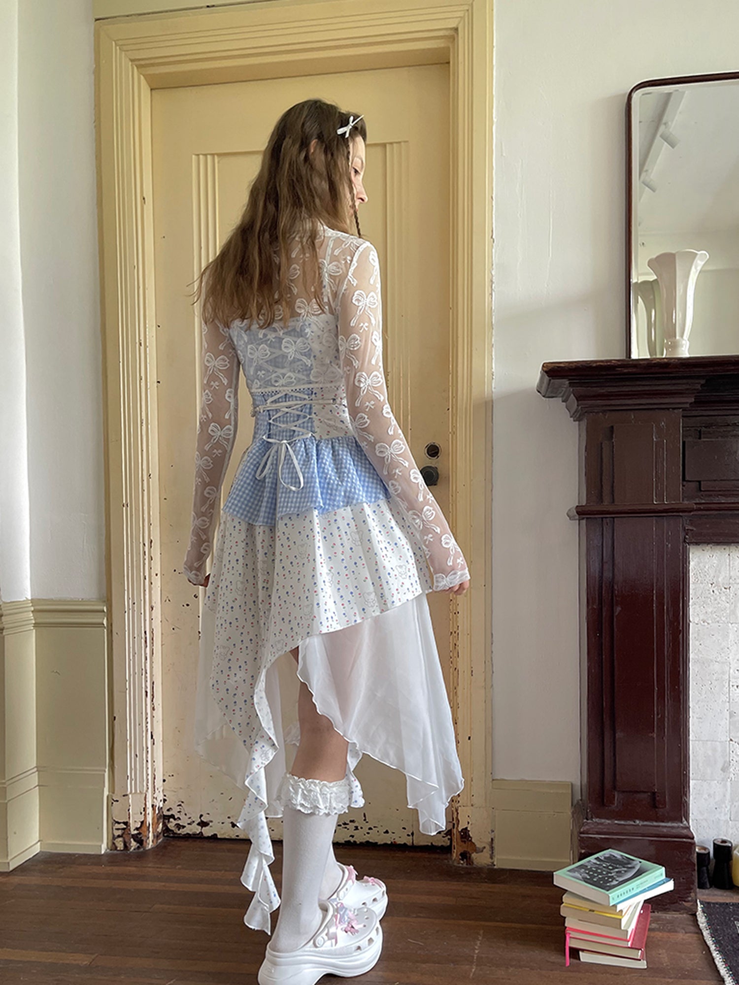 Daytoday Butterfly Lace Up Crossover Ballet Top