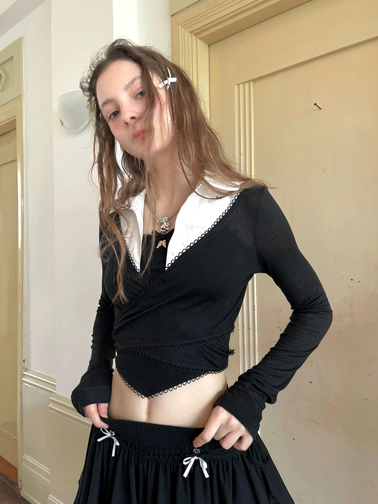 Butterfly Lace Up Crossover Ballet Top