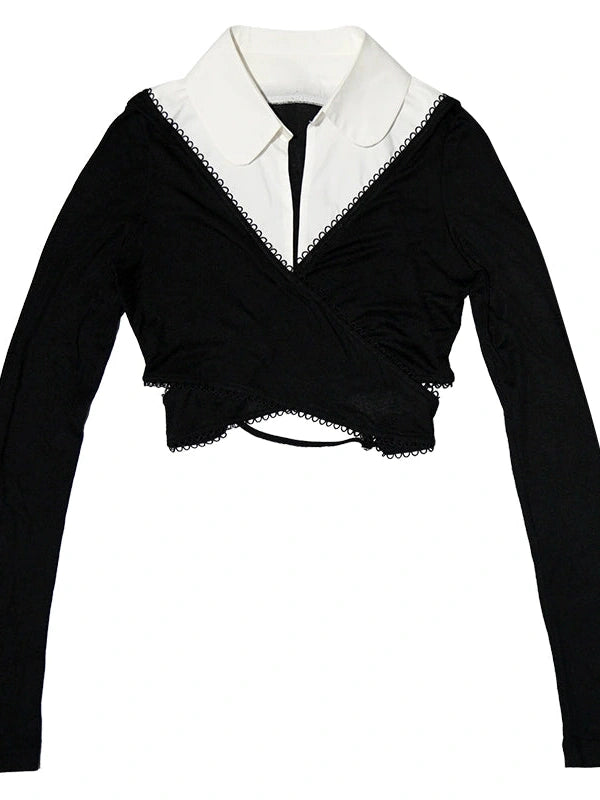 Butterfly Lace Up Crossover Ballet Top