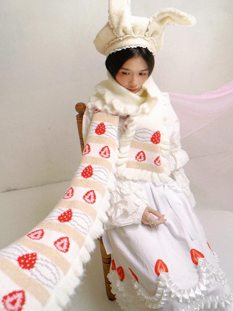 Daytoday Cream Strawberry Jacquard Ruffle Women&