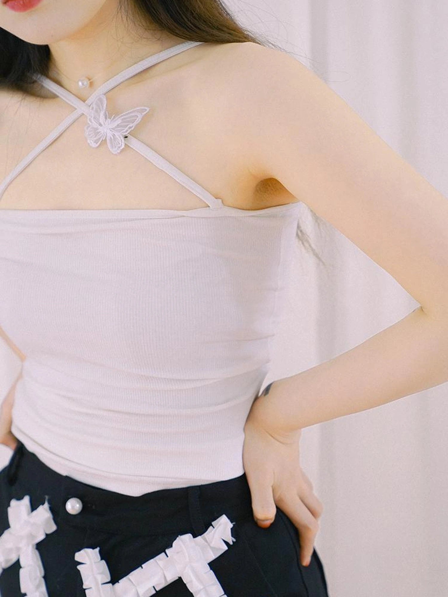 Cross Strap Camisole Knit Vest