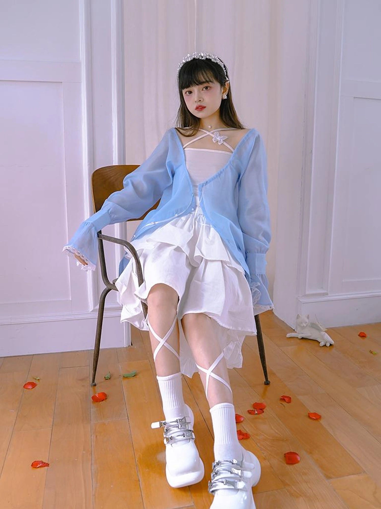 Cross Strap Camisole Knit Vest