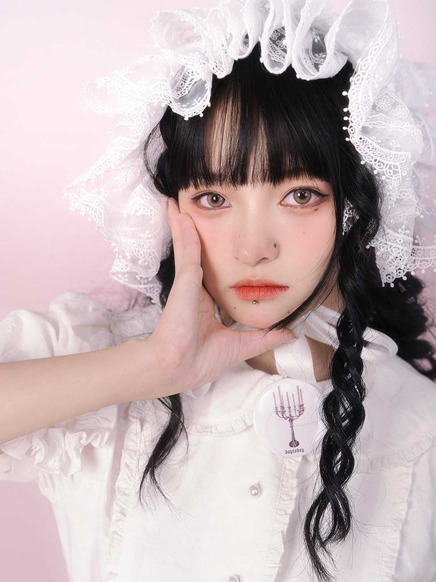 Daytoday Cute Bow Kitten Bear Angel Heart Candle Brooch Pin