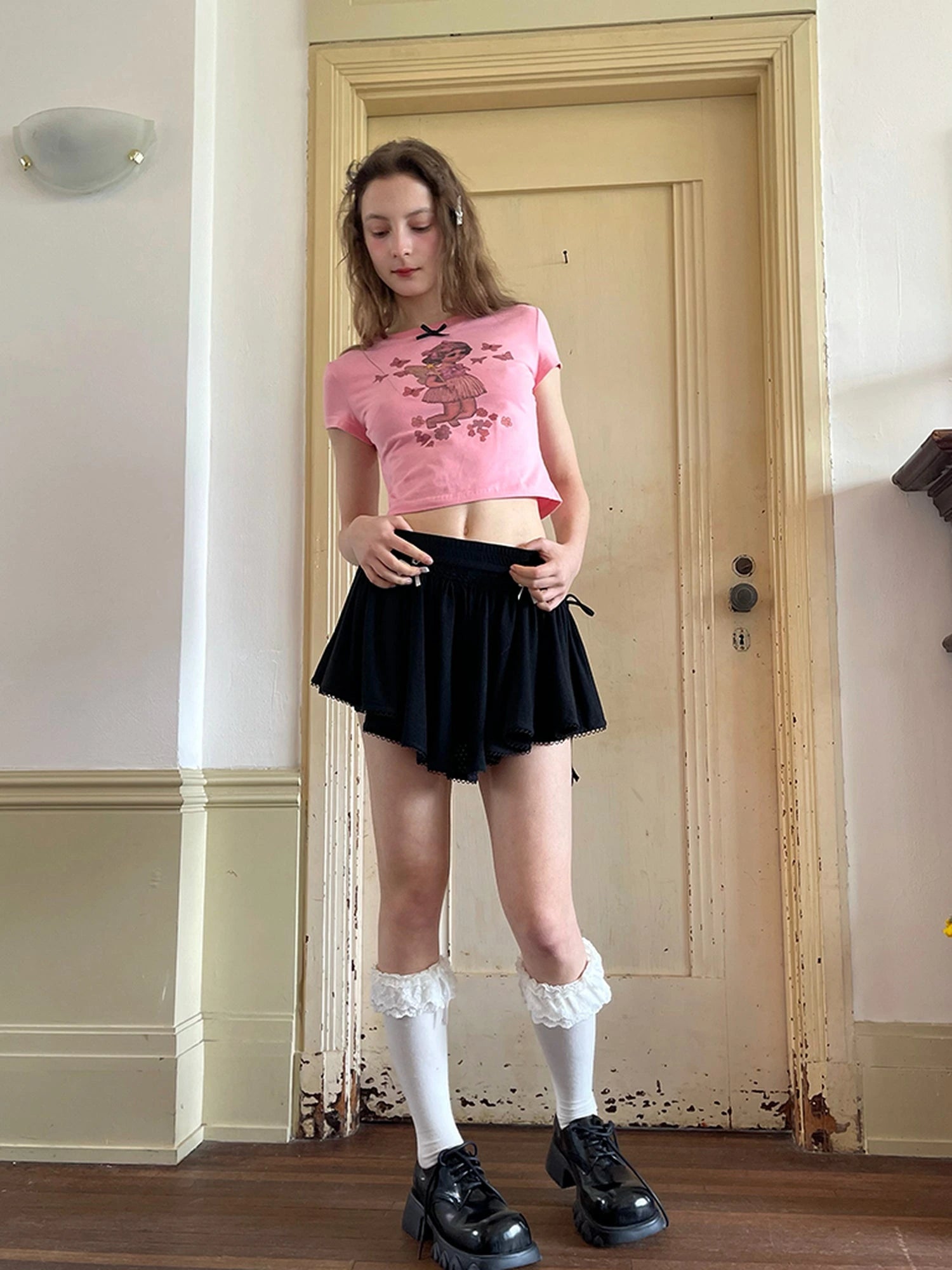 Cute Fairy T Shirt Angel Tears Rude Fish Collab V Neck Long Sleeve