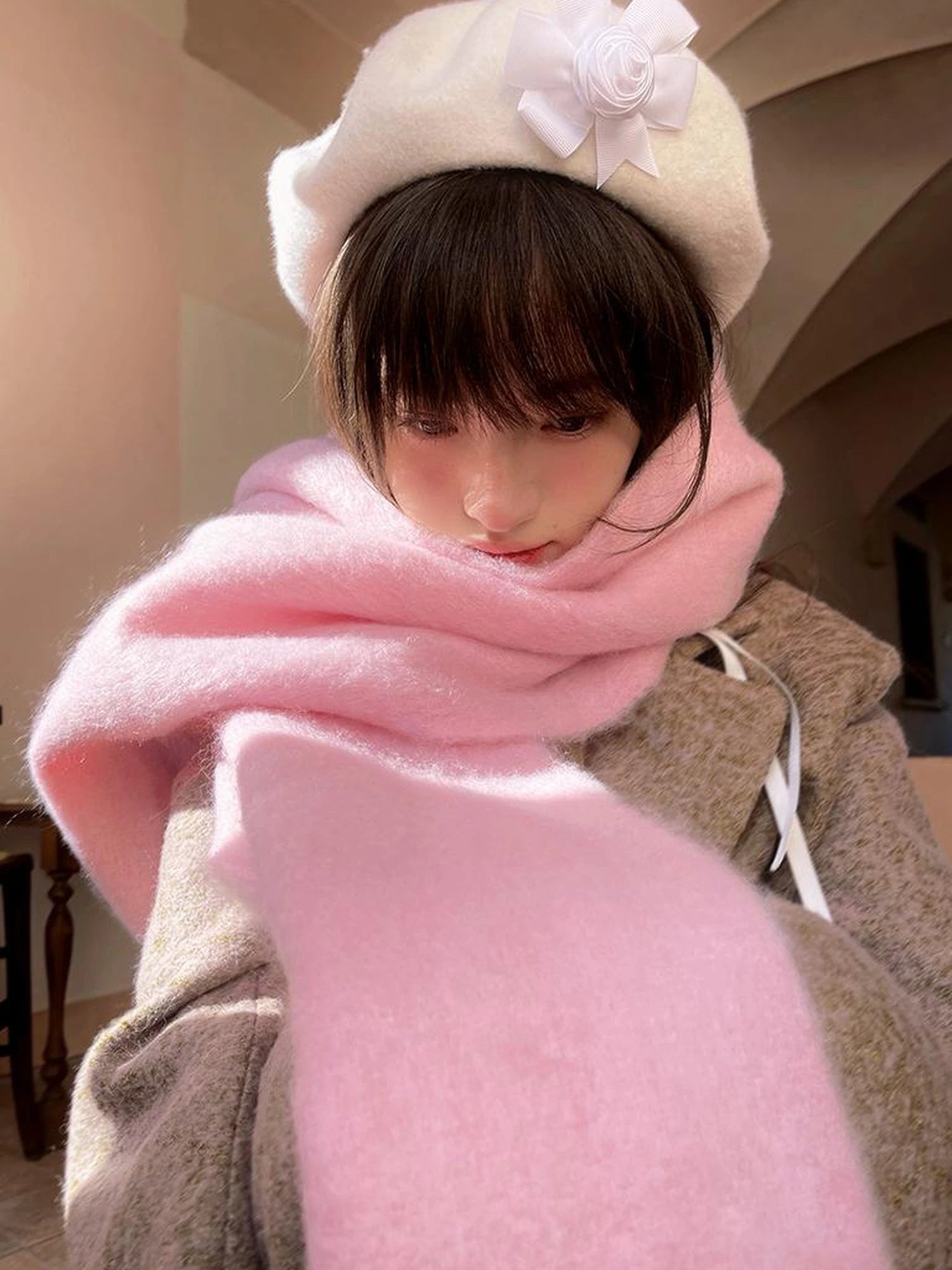 Day To Day Absurd Garden Fringed Scarf