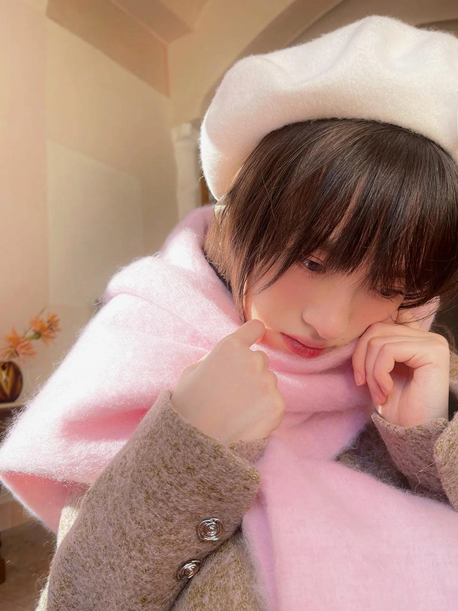 Day To Day Absurd Garden Fringed Scarf