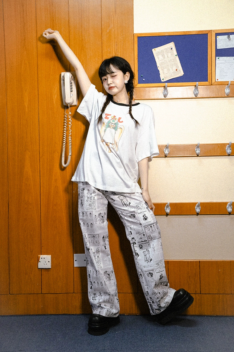 Daytoday_Day_To_Day_Angel_Print_Denim_Pants_Straight_Leg_Wide_Leg_MISSTT