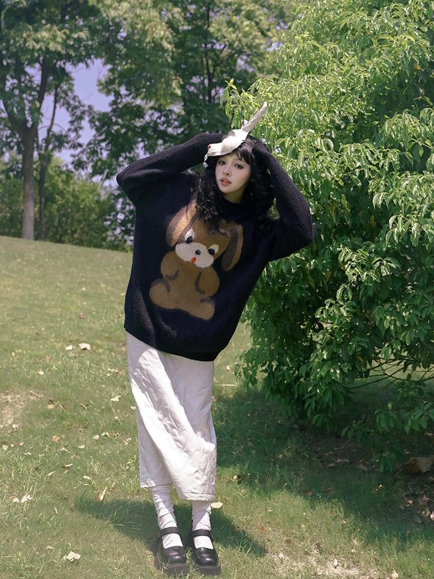 Day To Day Fairytale Park Split Side Knit Skirt