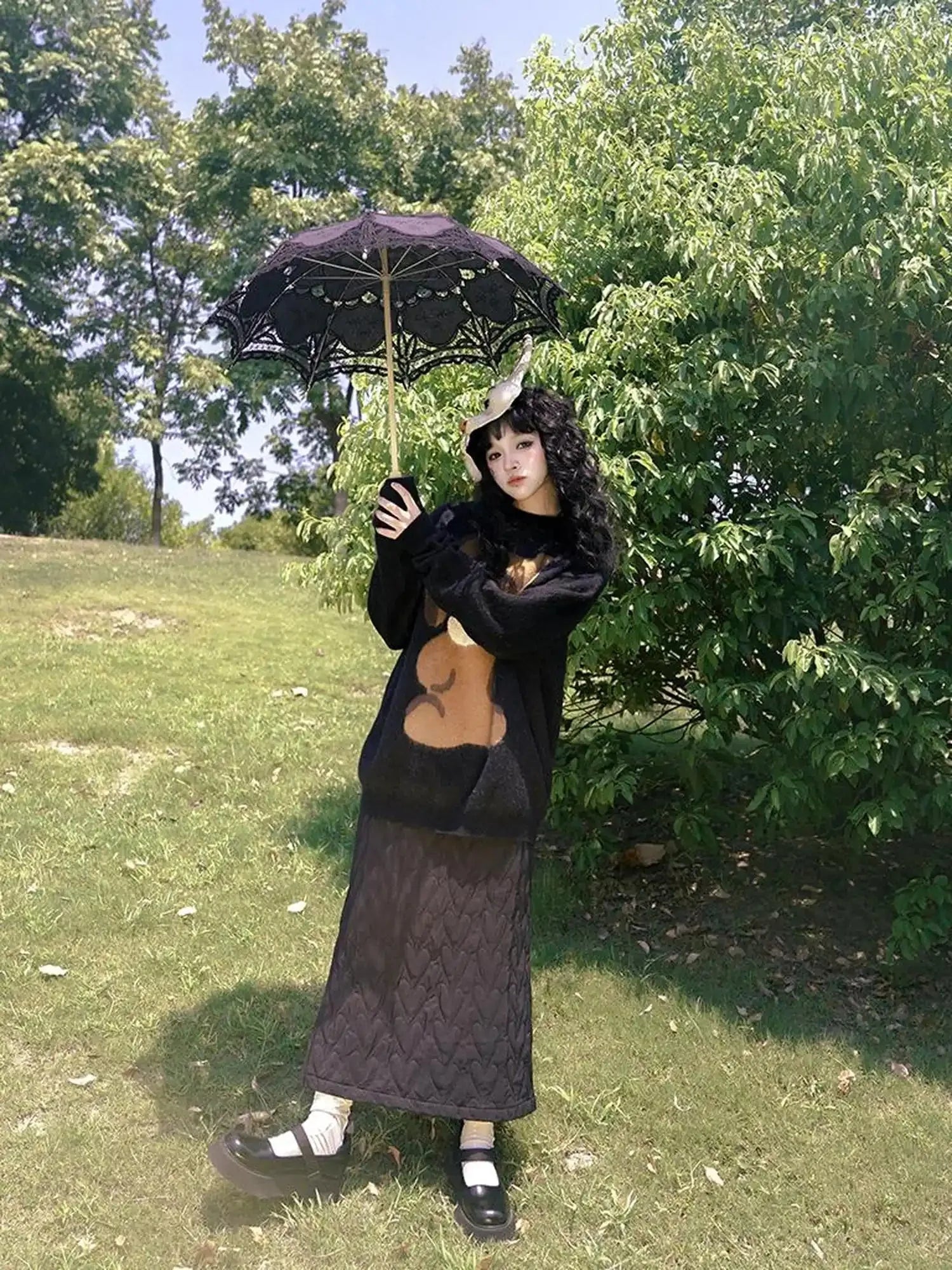 Day To Day Fairytale Park Split Side Knit Skirt