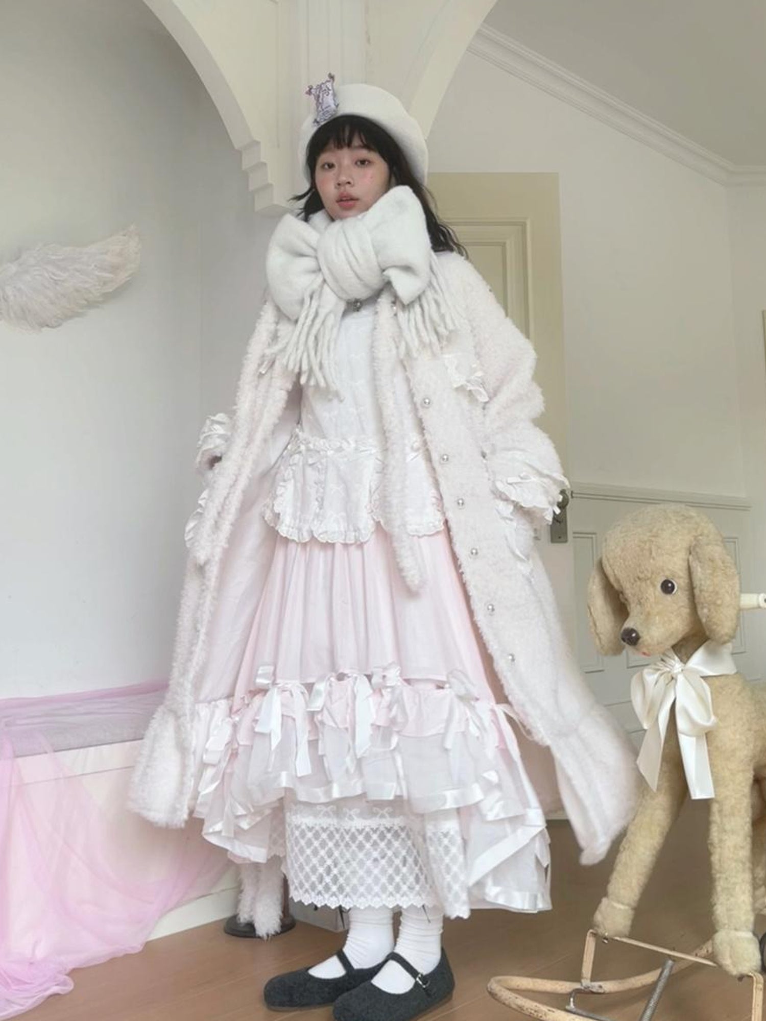 Daytoday Day To Day Poetry Beret Cute Angel Gray