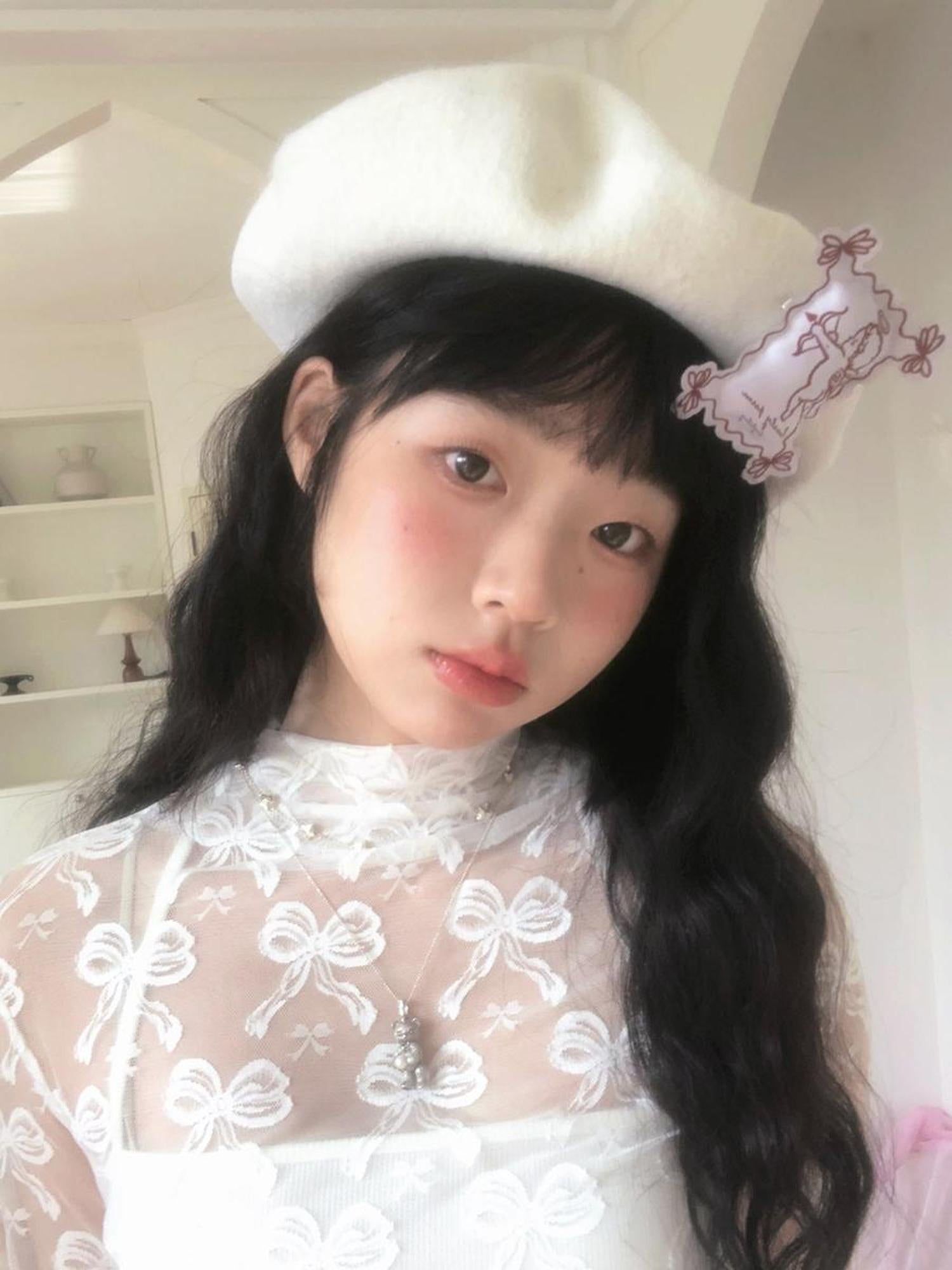 Daytoday Day To Day Poetry Beret Cute Angel Gray